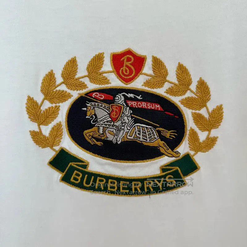 Burberry Burberry Embroidered White Cotton T-Shirt. Size S / US 4 / IT 40 - 5 Thumbnail