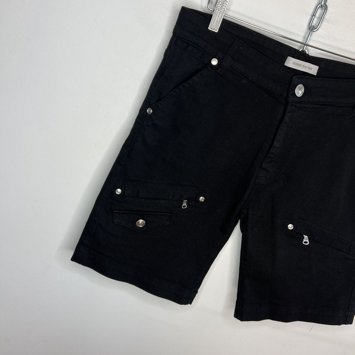Balmain Pierre Balmain Denim Shorts Jeans Pants Black Drip Drill Size US 32 / EU 48 - 3 Thumbnail