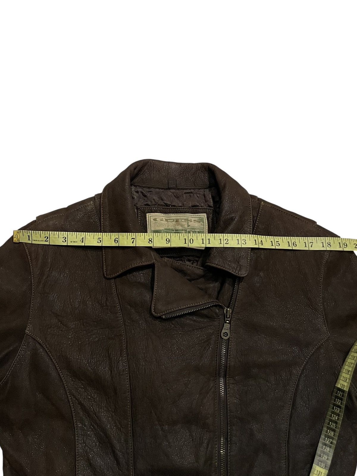 Guess 1990s Vintage GUESS Brown Leather Moto Jacket Size US M / EU 48-50 / 2 - 12 Thumbnail