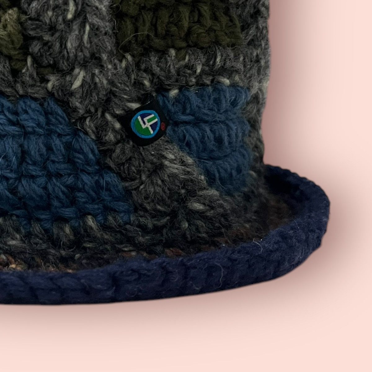 14th Addiction × Japanese Brand × Vintage VINTAGE LIGA FELIZ JAPAN CROCHET KNITTED BUCKET HAT Size ONE SIZE - 2 Thumbnail
