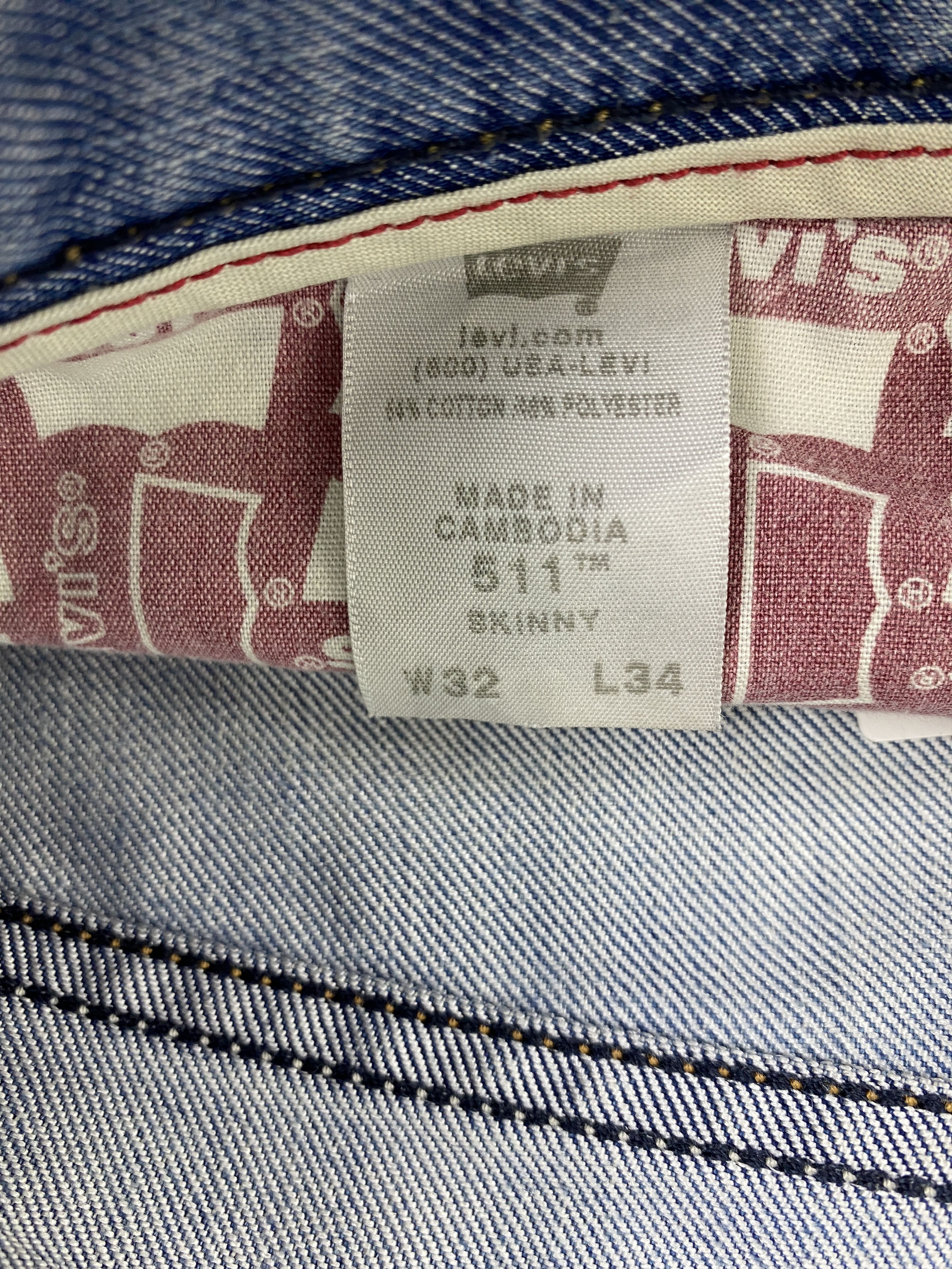 Levi's × Vintage Light Blue Vintage Levis 511 Slim Fit Jeans Size US 31 - 9 Thumbnail