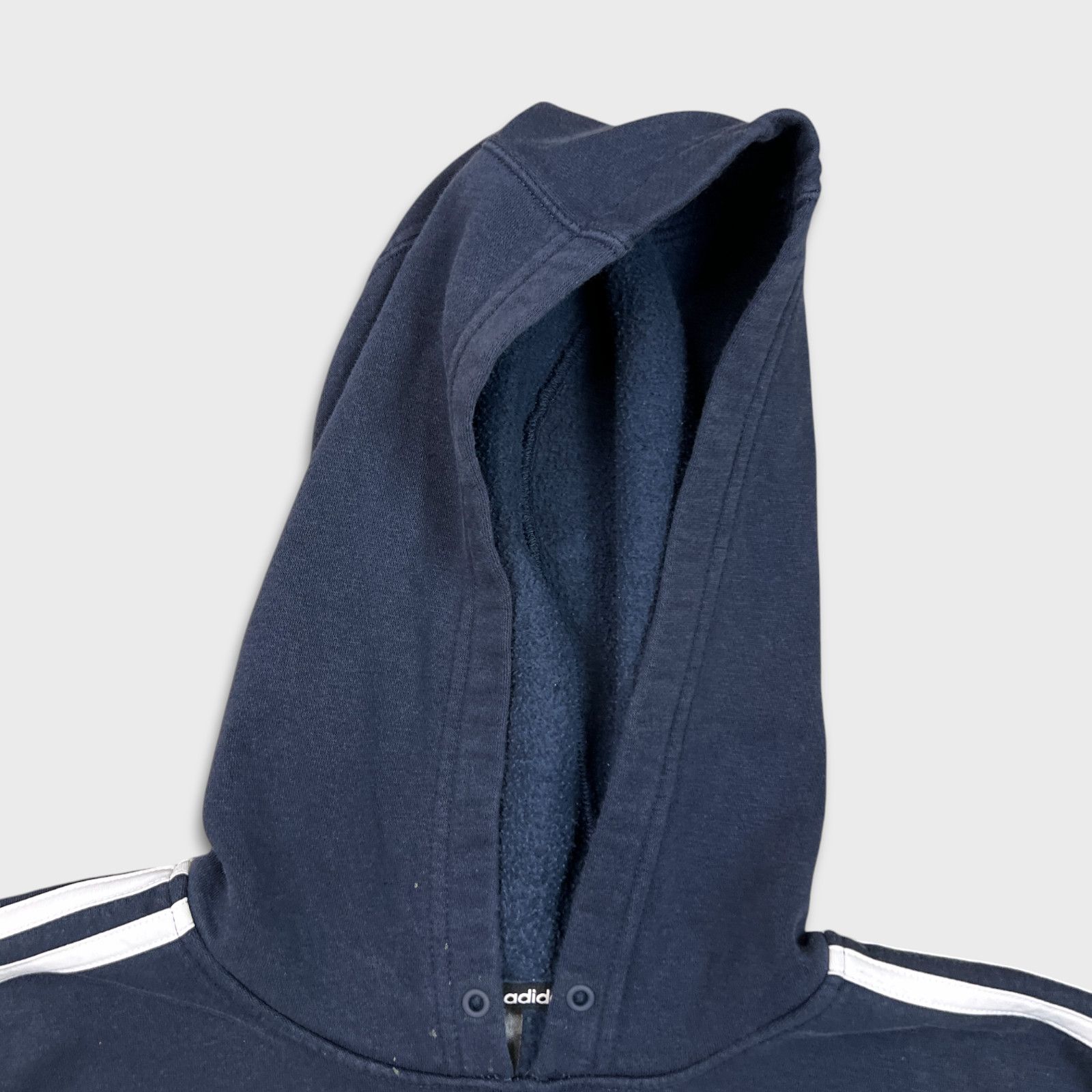 Adidas × Vintage Adidas Hoodie Essentials Distressed Hooded Sweatshirt Size US L / EU 52-54 / 3 - 2 Thumbnail