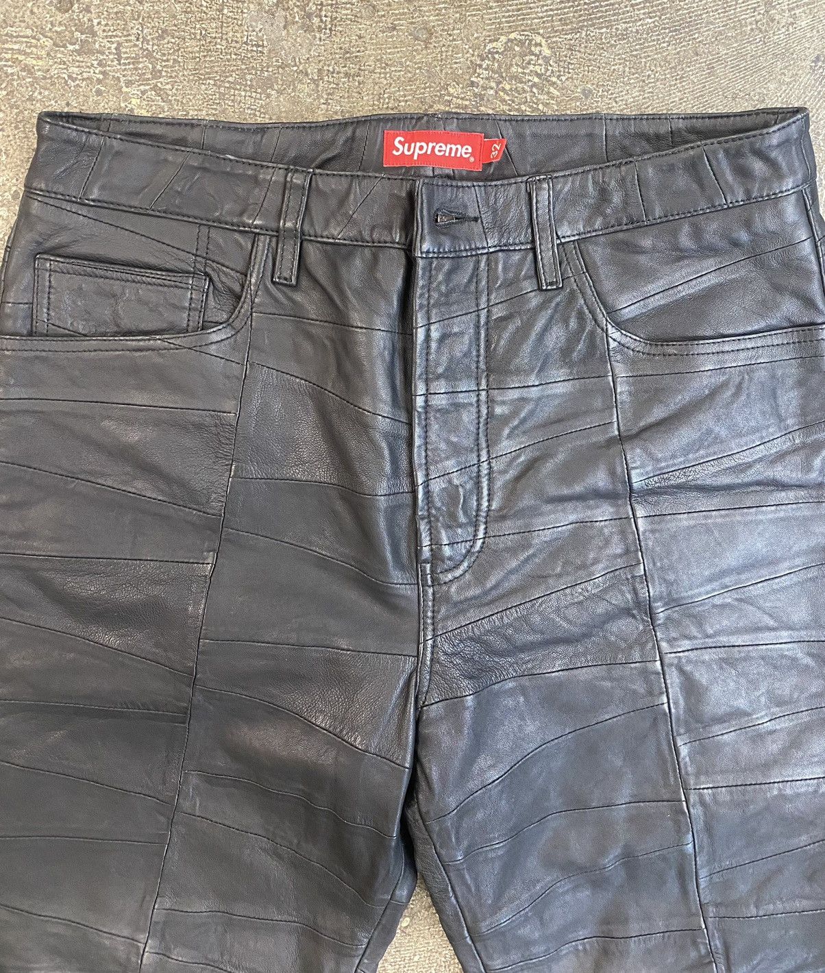 Supreme Supreme Patchwork Leather 5 Pocket Pants Sz 32 SS23 Size US 32 / EU 48 - 2 Thumbnail
