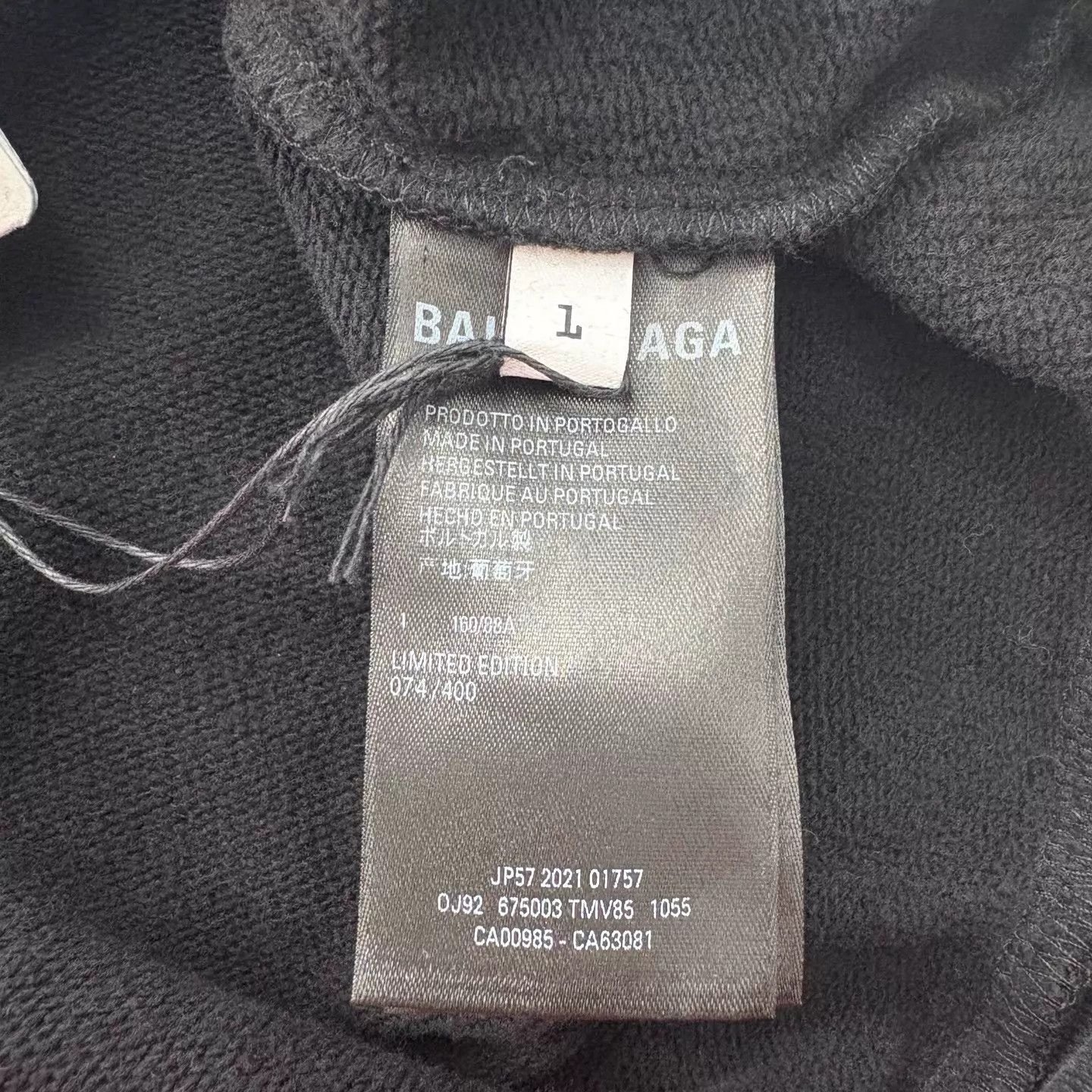 Balenciaga Balenciaga Aya Nakamura Star Distressed Washed Black Hood Size US S / EU 44-46 / 1 - 4 Thumbnail