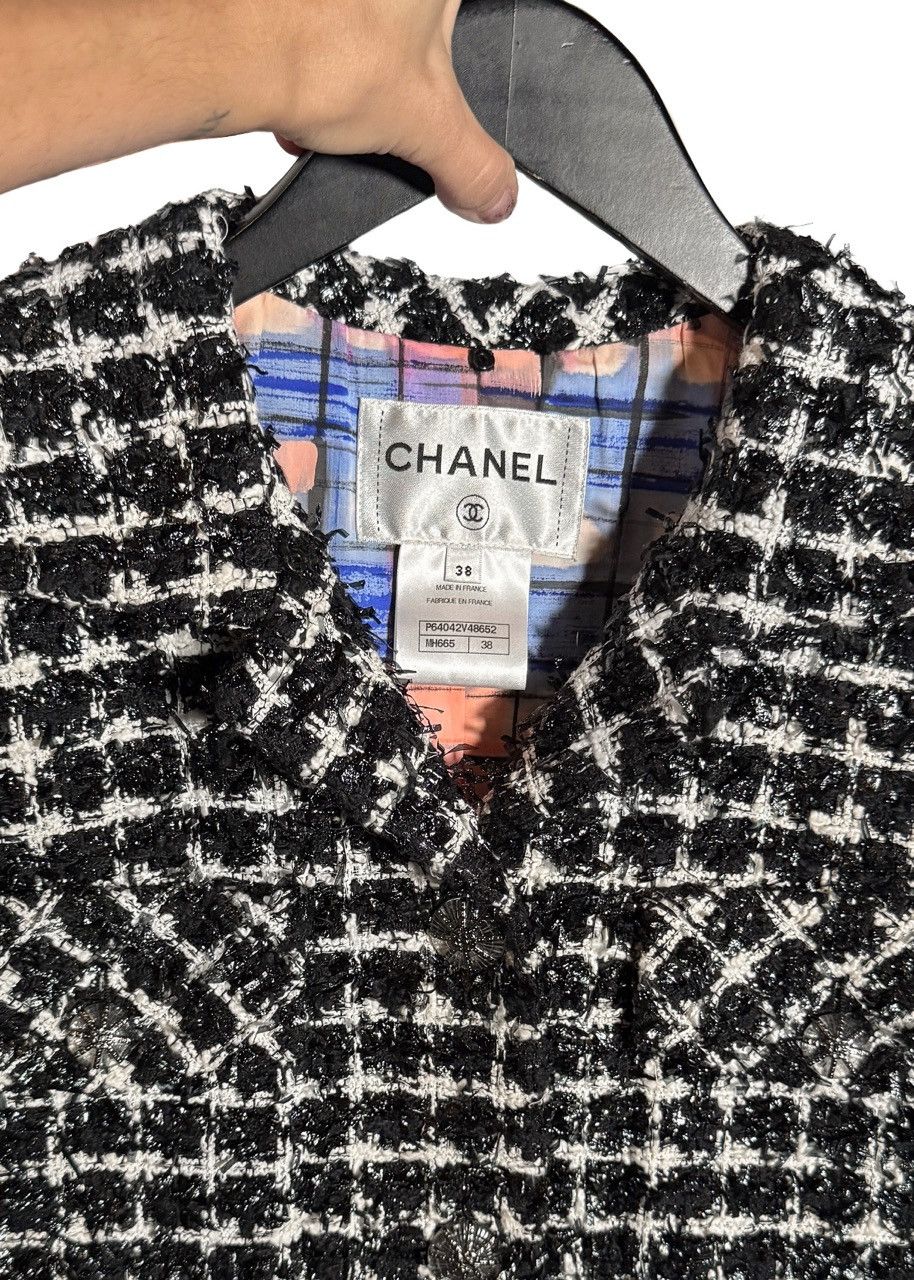Chanel Chanel SS20 Runway Black White Tweed Pink Accent Coat Size M / US 6-8 / IT 42-44 - 9 Thumbnail