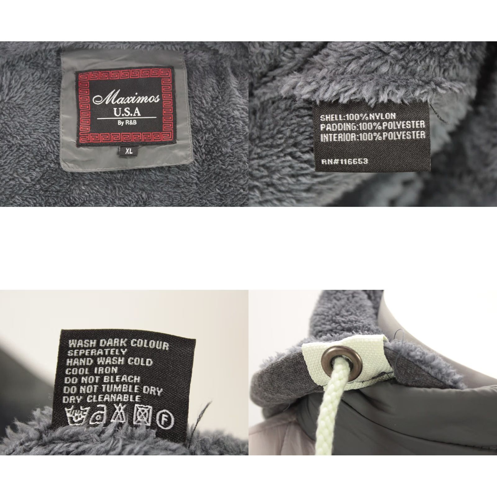 Vintage Maximos Puffer Jacket Mens XL Gray Full Zip Insulated Sherpa Lined Outdoors USA Jacket Size US XL / EU 56 / 4 - 8 Thumbnail