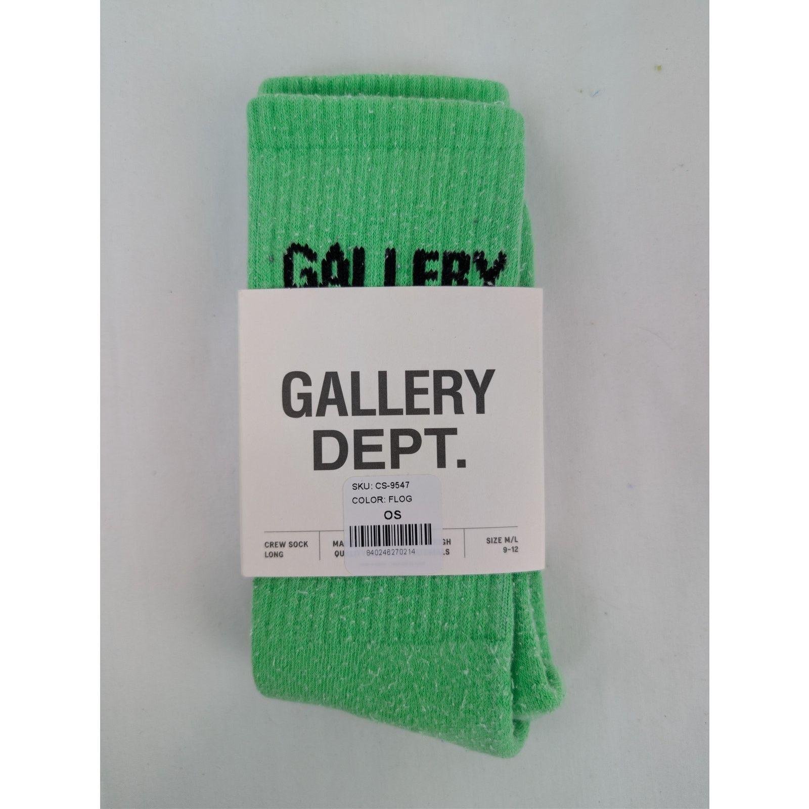 Gallery Dept. o1rshd1 Q:4 / Size: OS / Gallery Dept. Logo Socks Fluo Green Size ONE SIZE - 3 Thumbnail