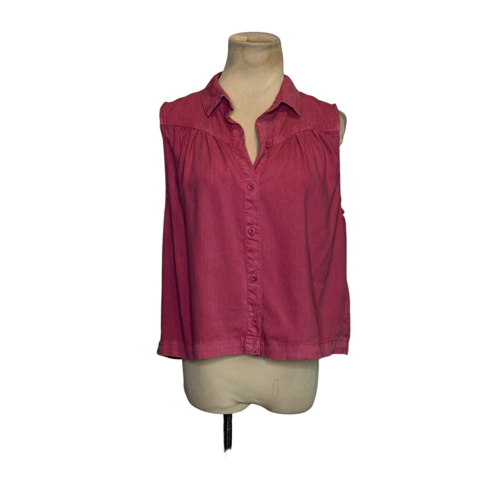 Bella Dahl Bella Dahl pink sleeveless buttoned blouse size small Size S / US 4 / IT 40 - 11 Thumbnail