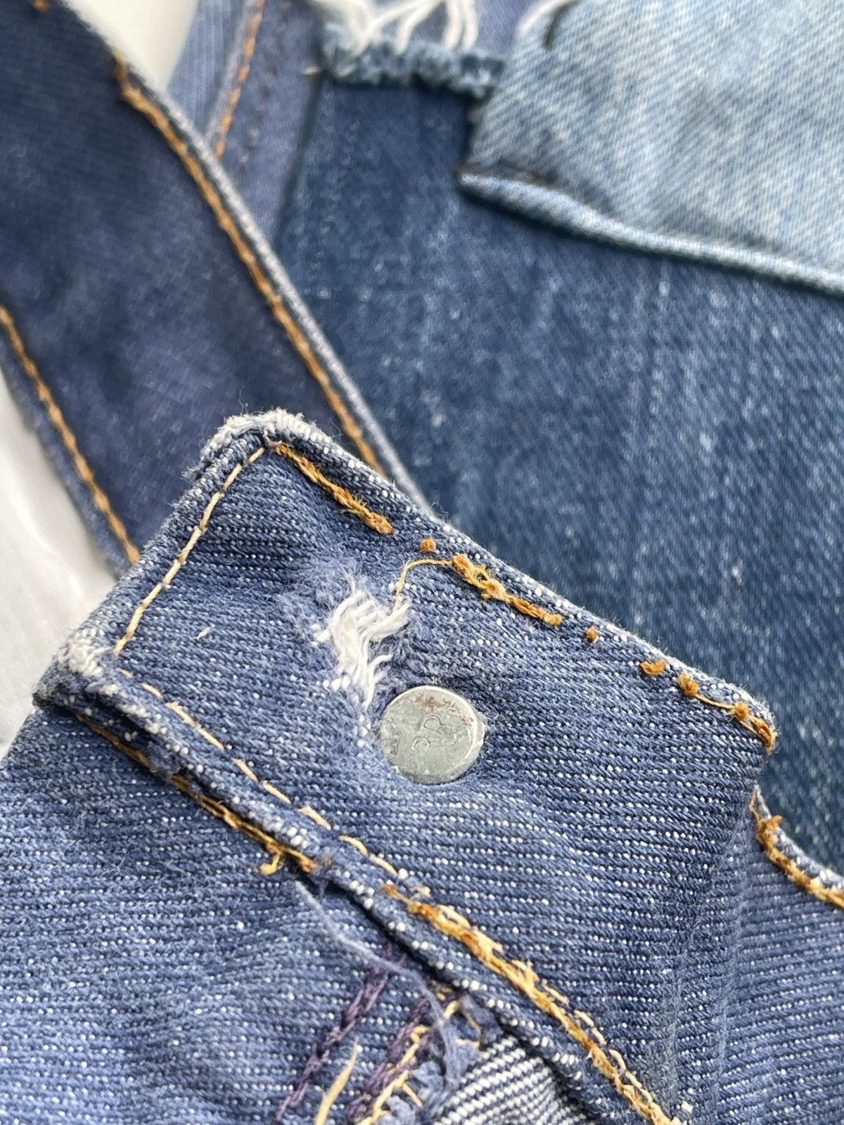 Original Montgomery 1950s Powr House 101 Selvedge Distressed Denim Size US 38 / EU 54 - 11 Thumbnail