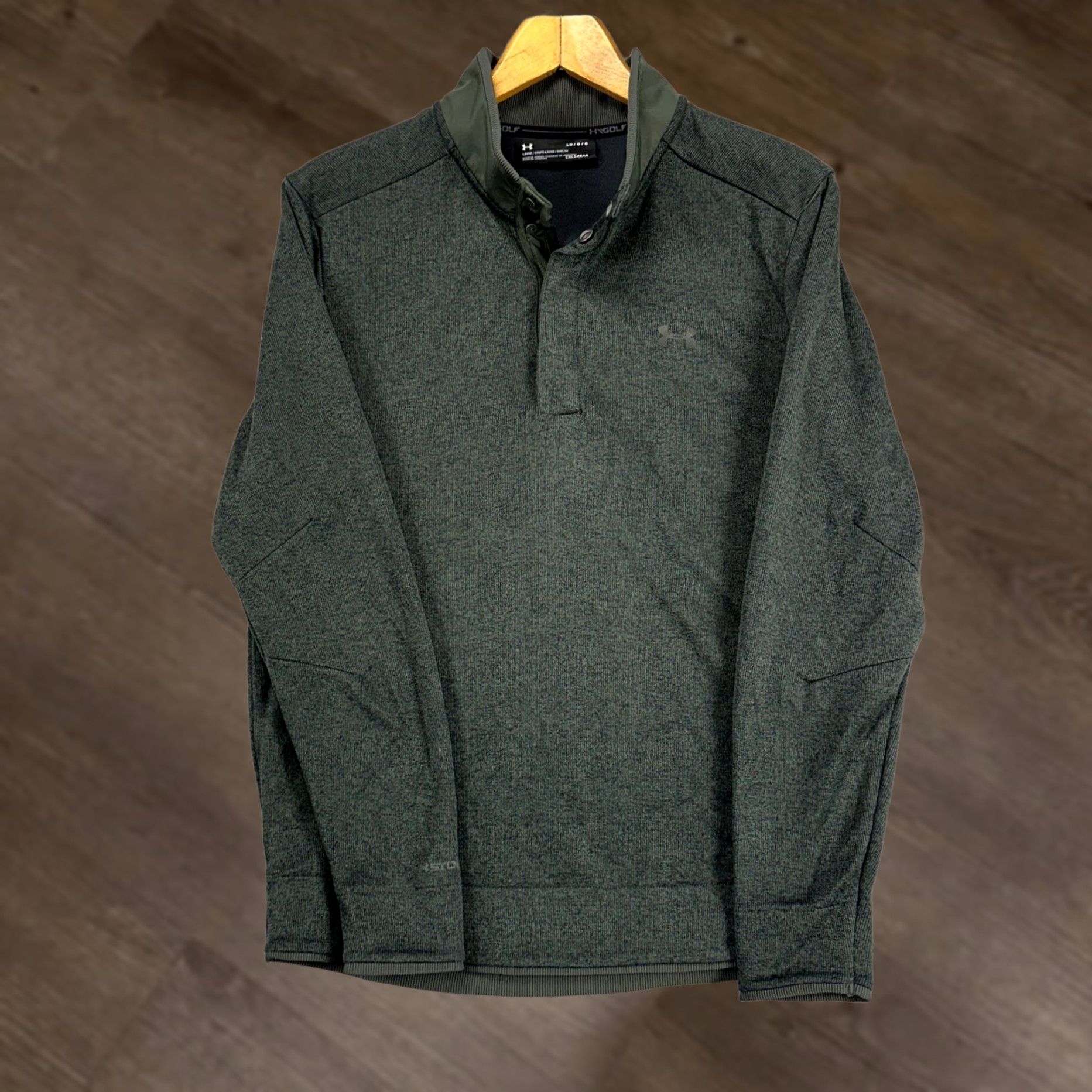 Under Armour Under Armour Storm Golf Pullover Sweatshirt Mens Large Grey Quarter Snap Logo Casual Outdoor Zip Mock Neck Breathable 1/4 Zip Size US L / EU 52-54 / 3 - 1 Thumbnail