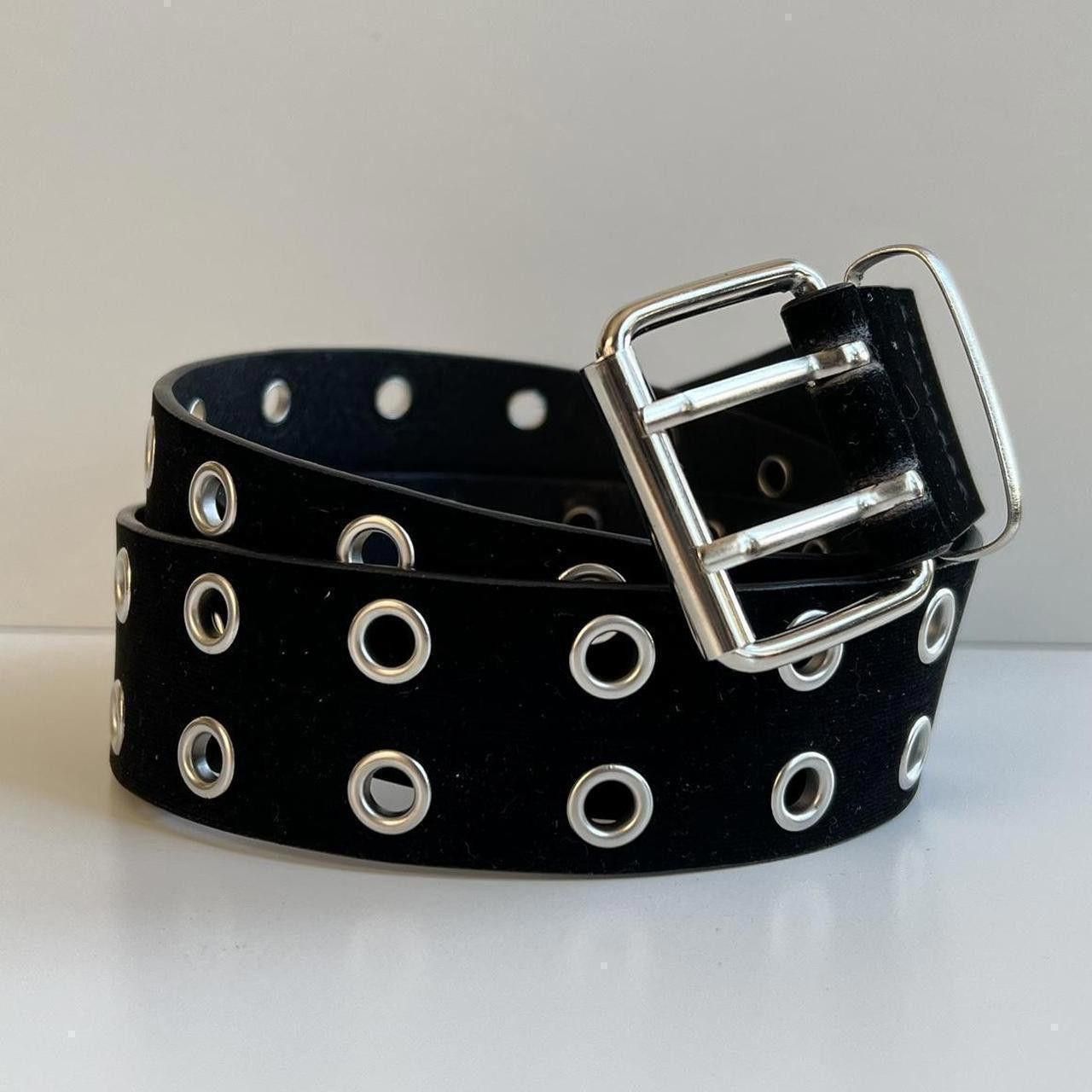Leather y2k Grunge Goth Buckle Belt Size ONE SIZE - 6 Thumbnail
