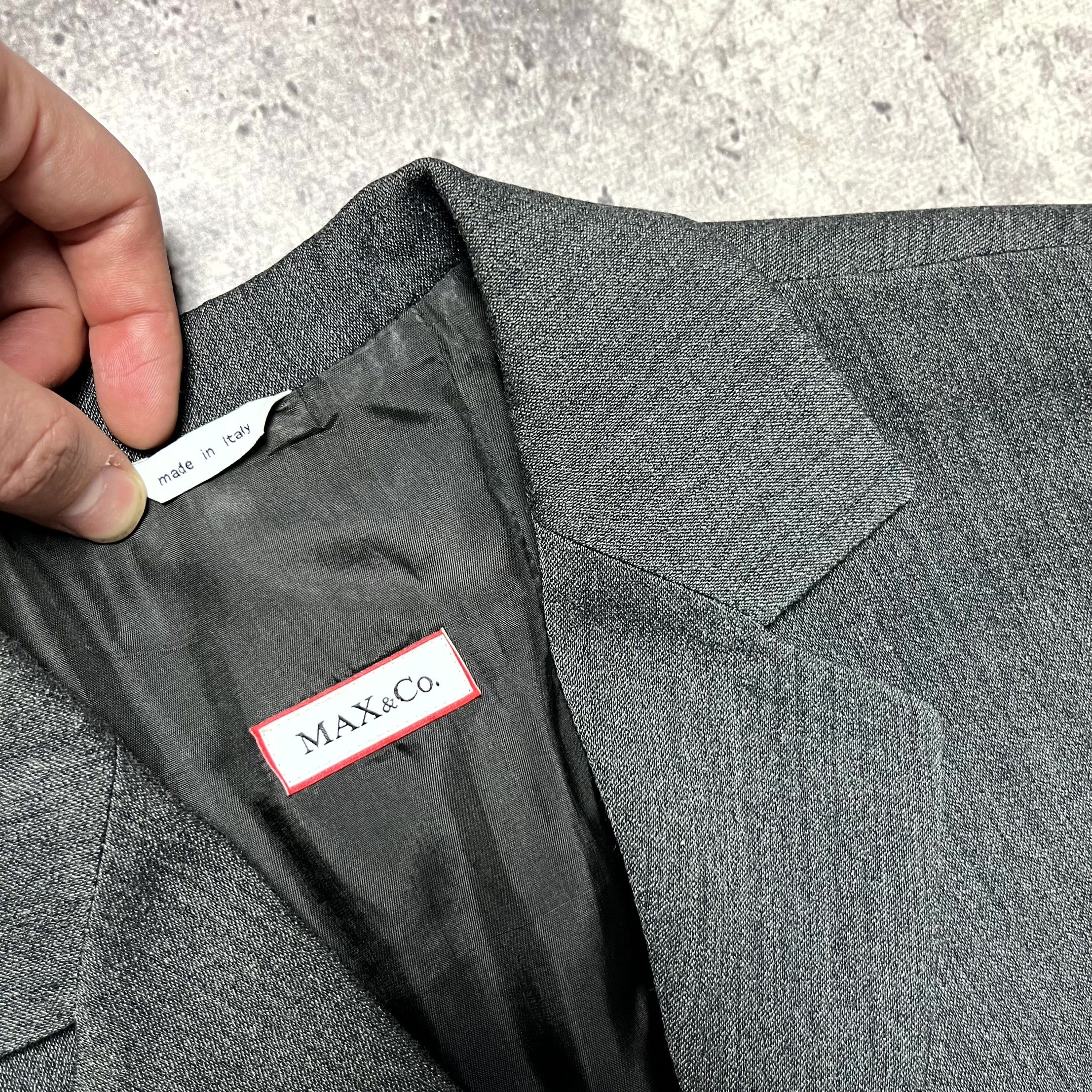 MAX&Co. Max Mara Gray Suit Blazer Pants Wool Blend IT38 US6 Size XS / US 0-2 / IT 36-38 - 5 Thumbnail