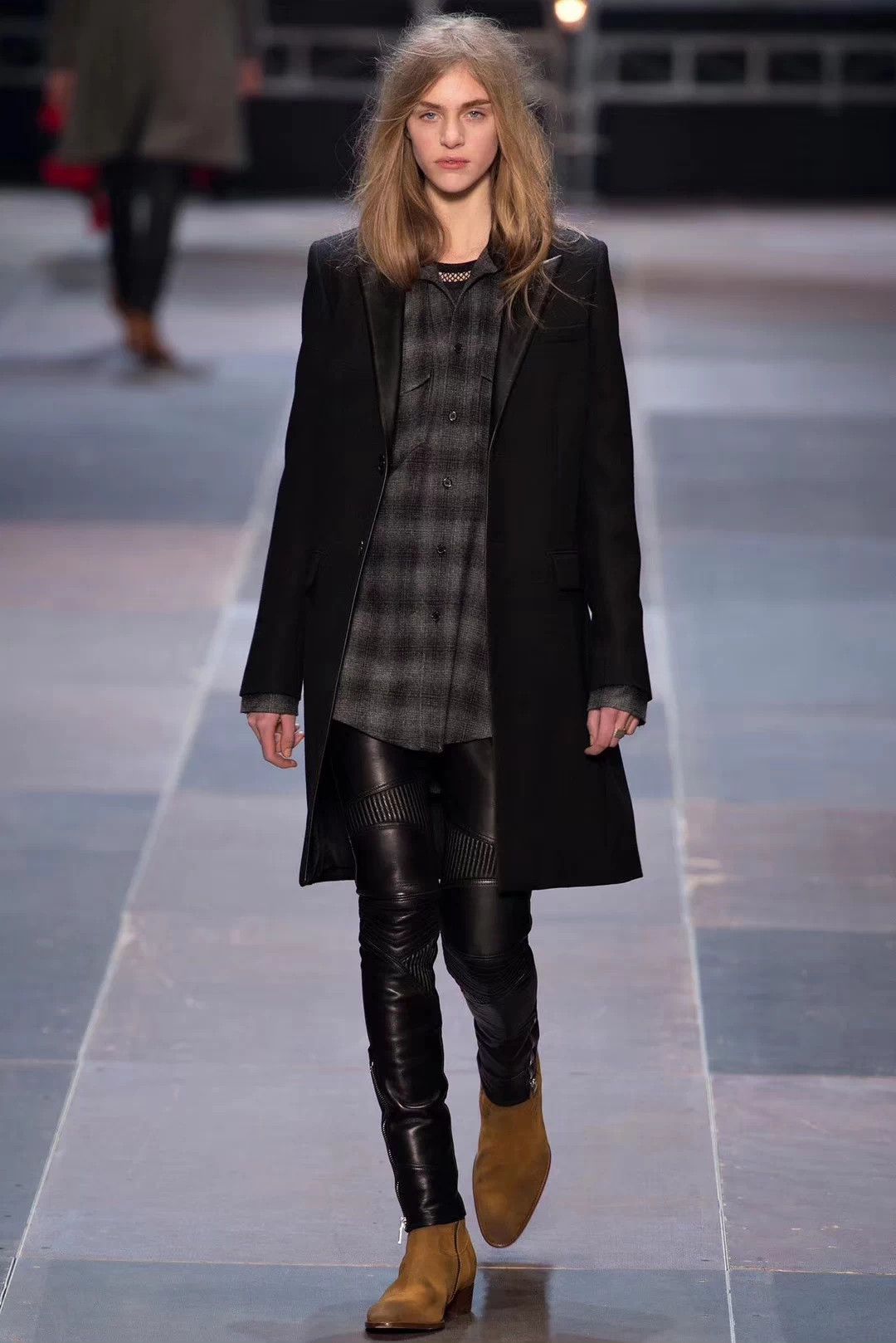Saint Laurent Paris SLP 13FW Leather Collar Smoking Coat 48 9/10 Size 48S - 5 Thumbnail