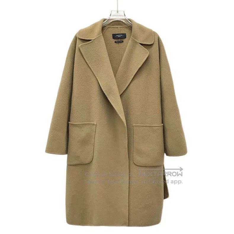Max Mara Max Mara Brown Wool Melton Reversible Belted Coat Size S / US 4 / IT 40 - 1 Thumbnail