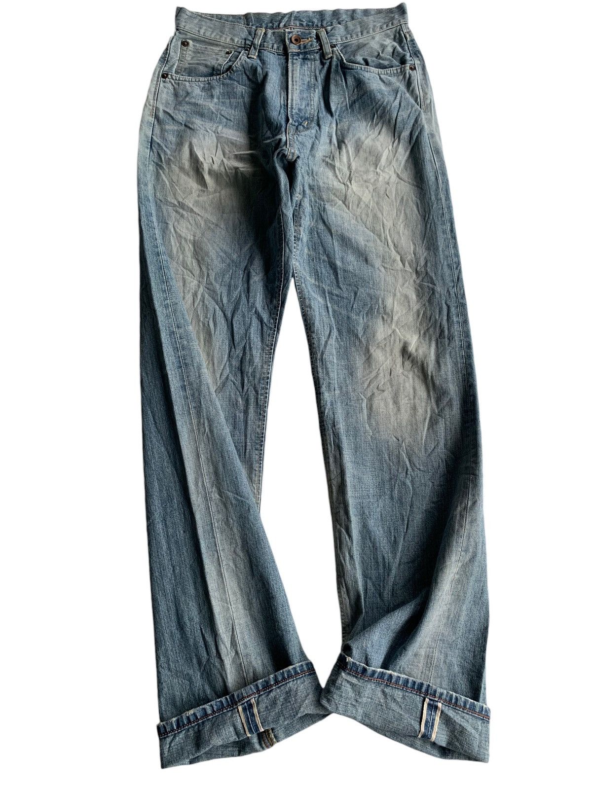 Edwin × Japanese Brand Edwin 505Z Selvedge Mudwash Distressed Denim Size US 29 - 5 Thumbnail