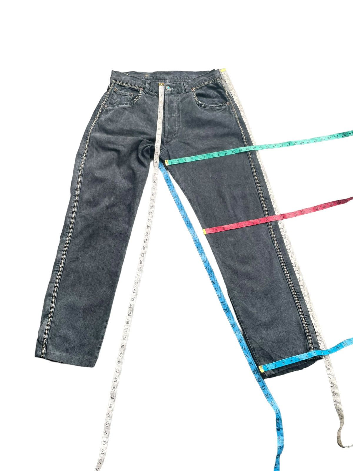 Designer Vintage Bonaventure Distresed Denim Size US 35 - 22 Thumbnail