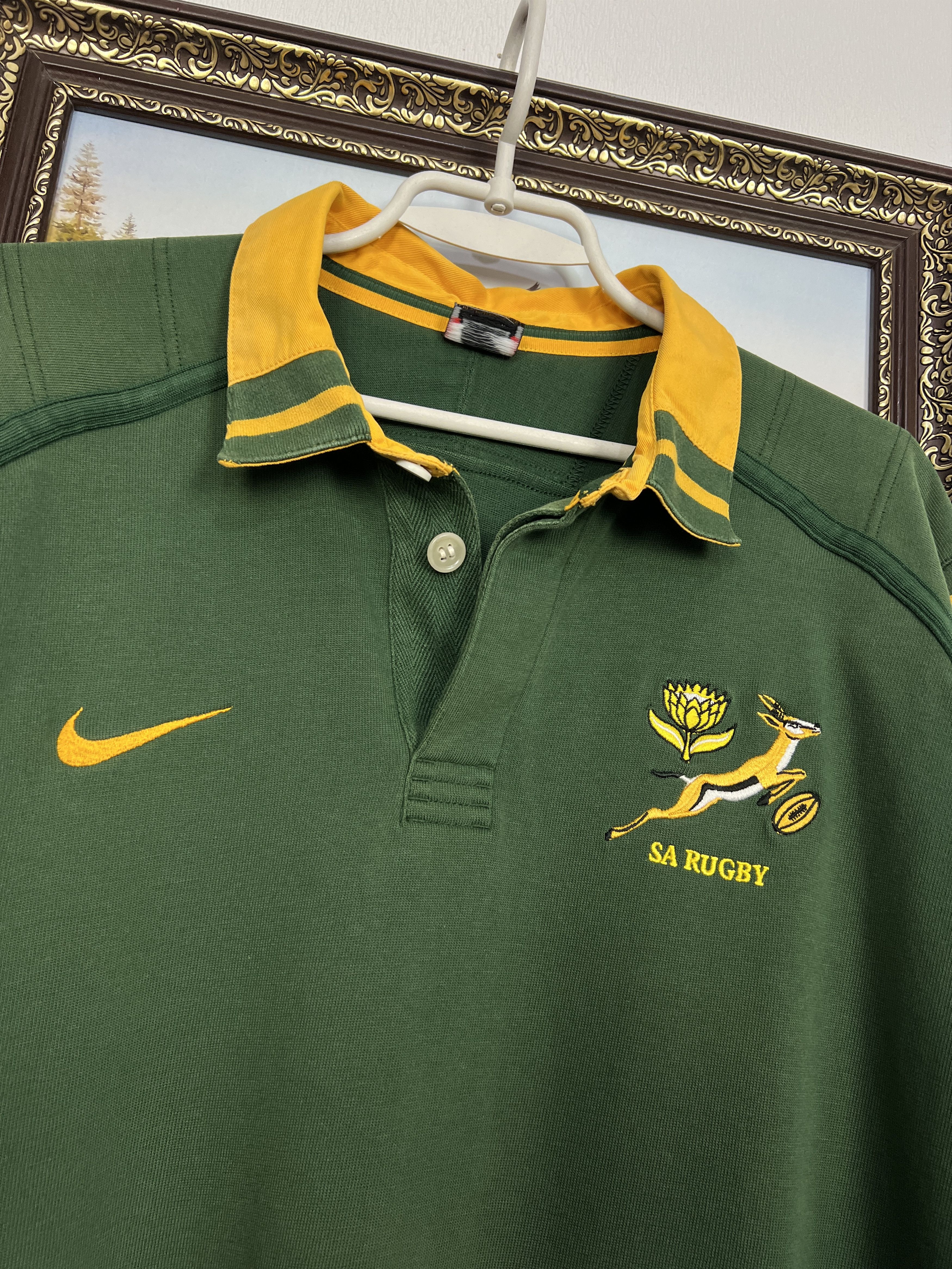 Nike South Africa Rugby Union Long Sleeve Jersey Trikot Shirt Size US XL / EU 56 / 4 - 3 Thumbnail