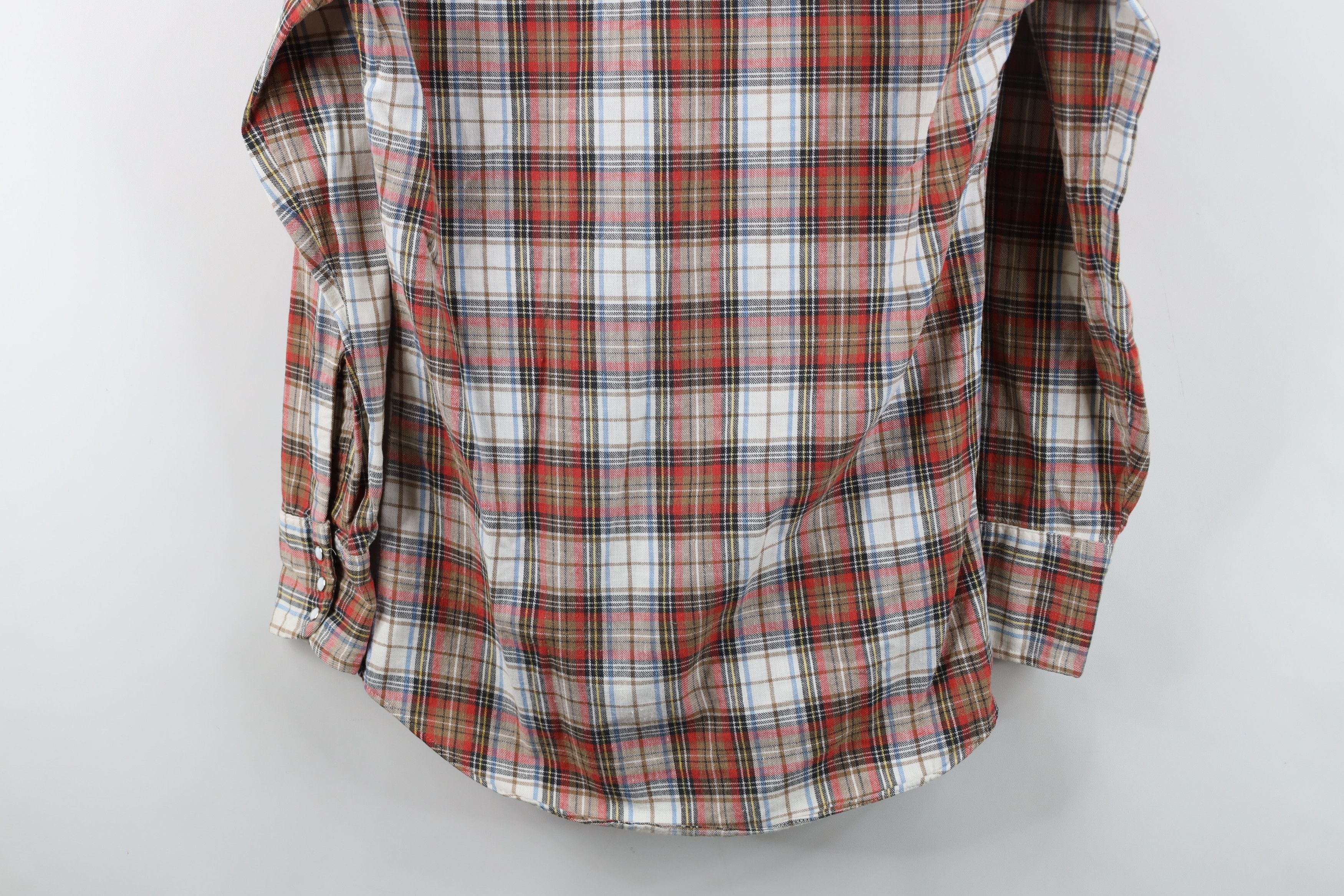 Levi's Vintage 70s Levis Cowboy Flannel Snap Button Shirt Plaid USA Size US S / EU 44-46 / 1 - 12 Thumbnail