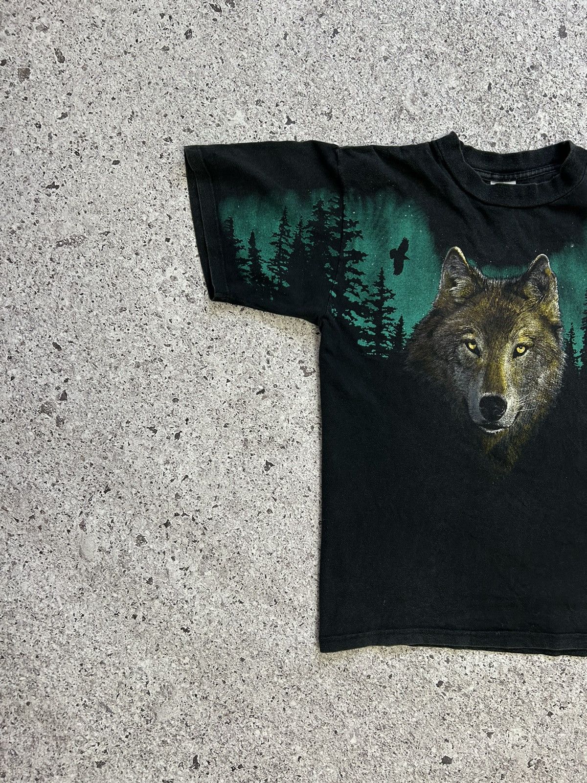 Habitat Vintage 90s American Graphic Wolf Eagle Made In USA T-Shirt Size US L / EU 52-54 / 3 - 3 Thumbnail