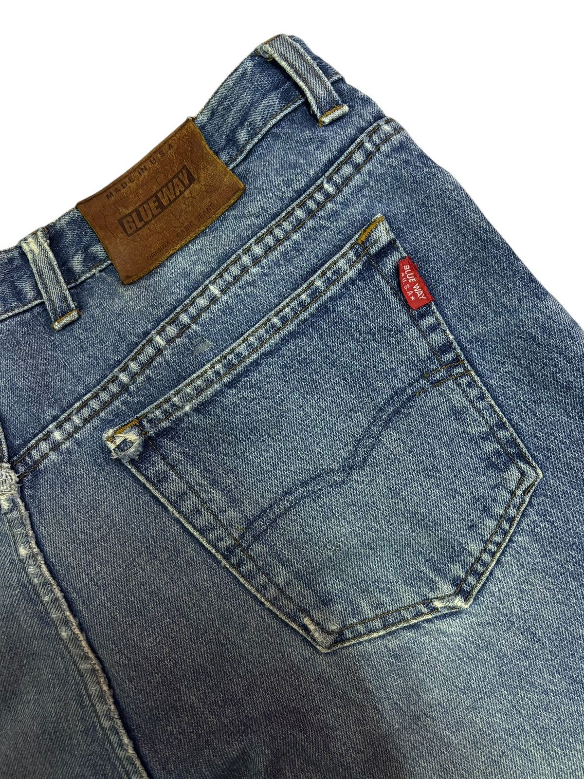 Vintage Vintage Blue Way Faded Indigo Jeans Size US 34 / EU 50 - 6 Thumbnail