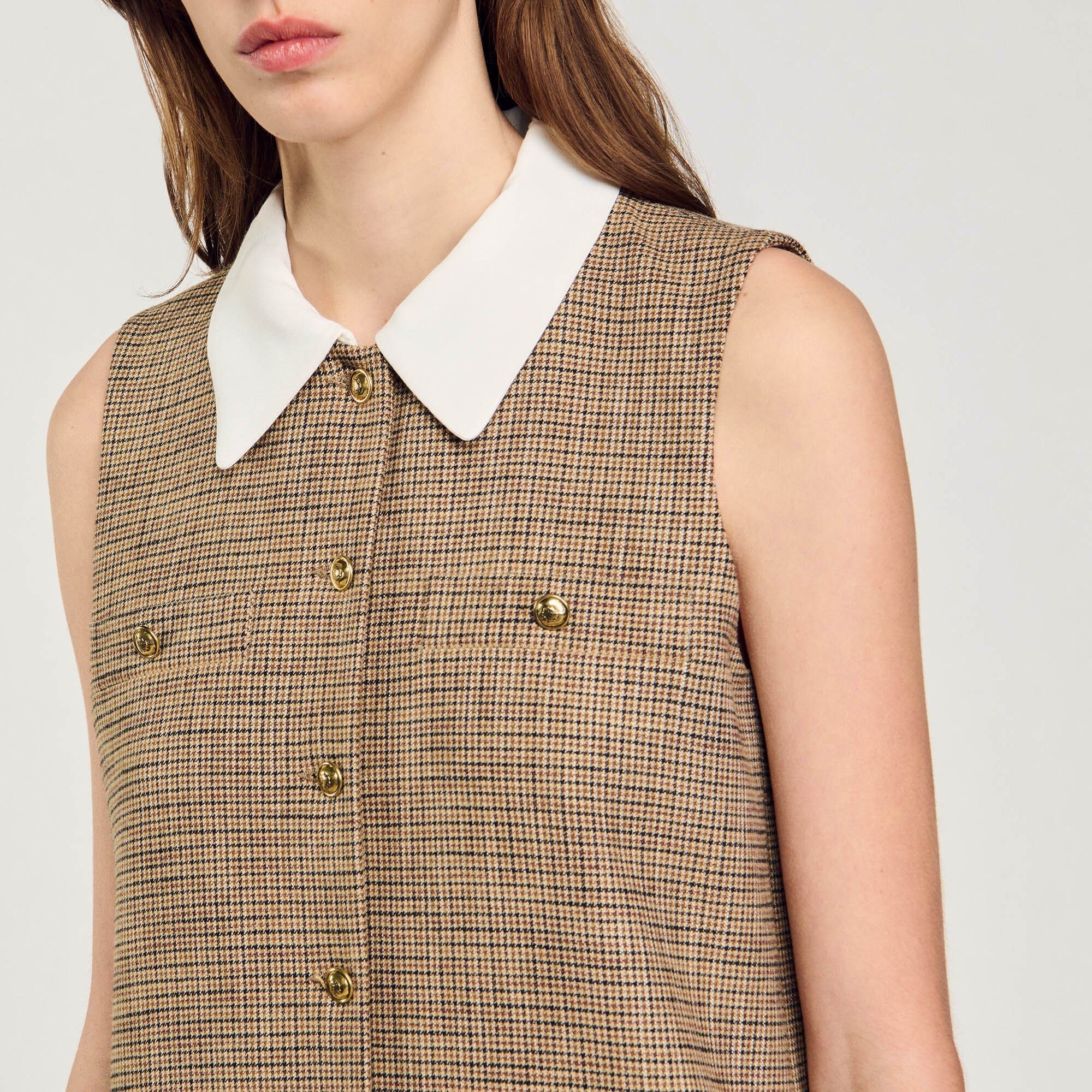 Sandro Short micro houndstooth dress Size XS / US 0-2 / IT 36-38 - 5 Thumbnail