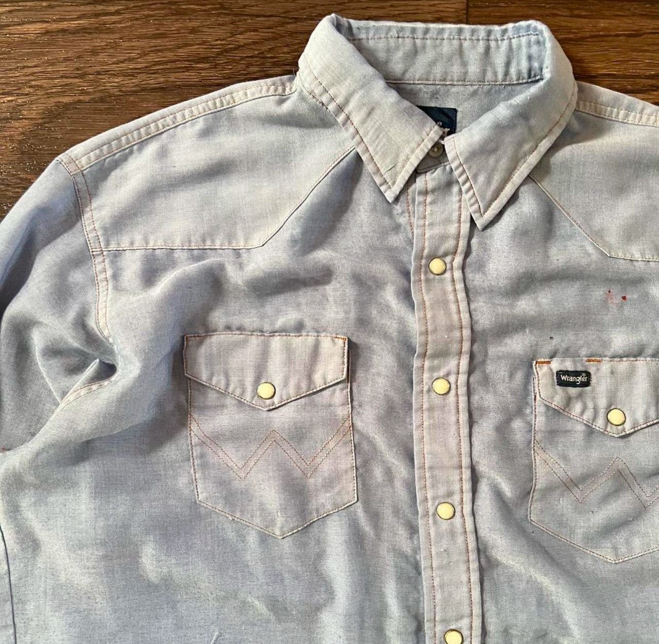 Wrangler Extremely sun faded and worn Wrangler western cowboy button Size US XXL / EU 58 / 5 - 5 Thumbnail