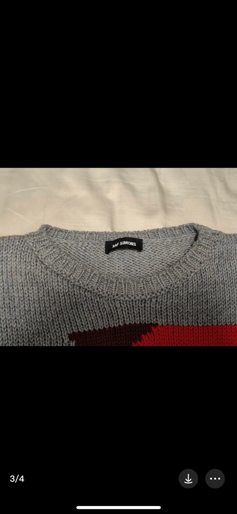 Raf Simons Raf simons Short sweater in gray Size US S / EU 44-46 / 1 - 3 Thumbnail