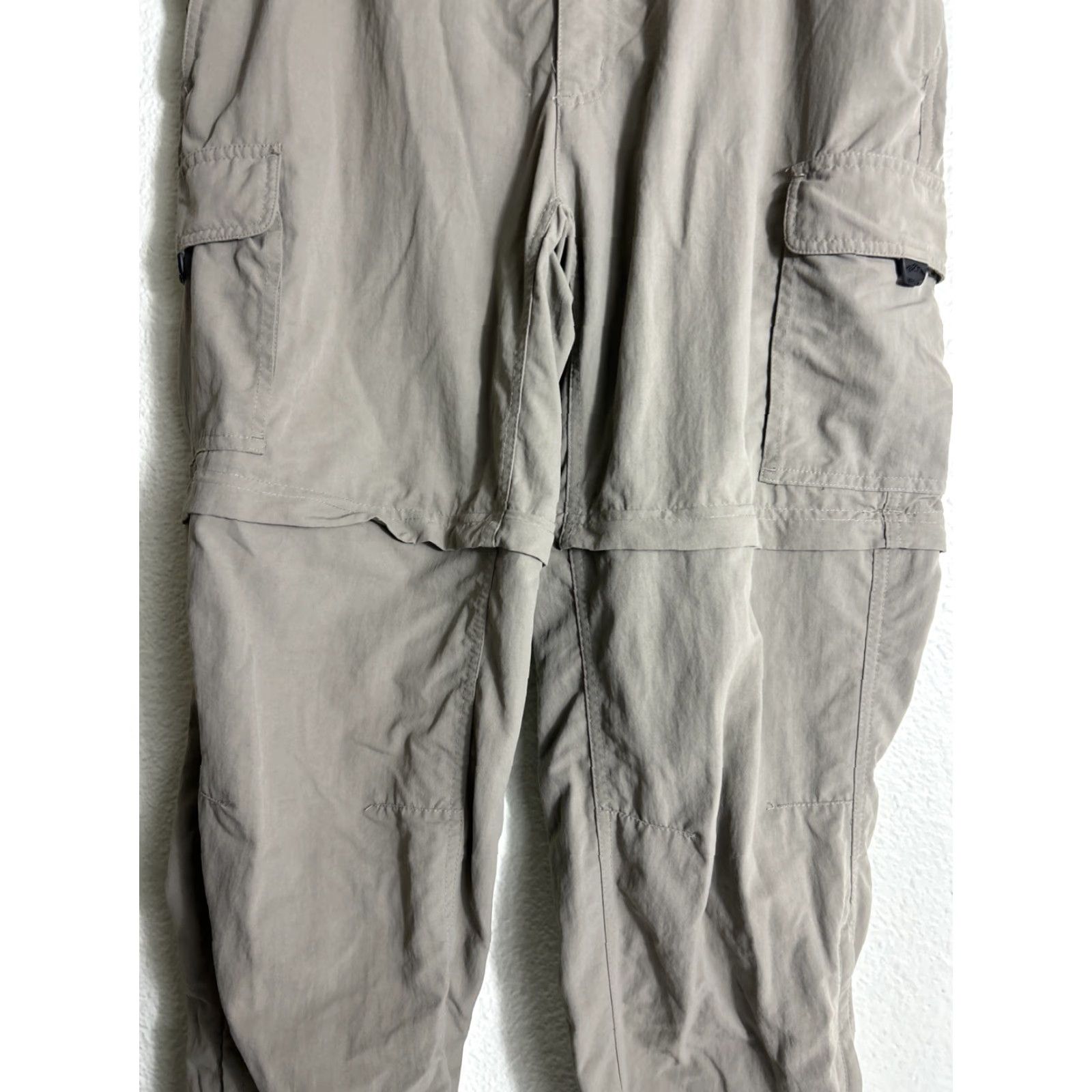Olive Columbia GRT Convertible Cargo Pants Men's L Olive/Gray Nylon Quick Dry Pockets Ankle Zip Casual Travel Size US 33 - 3 Thumbnail