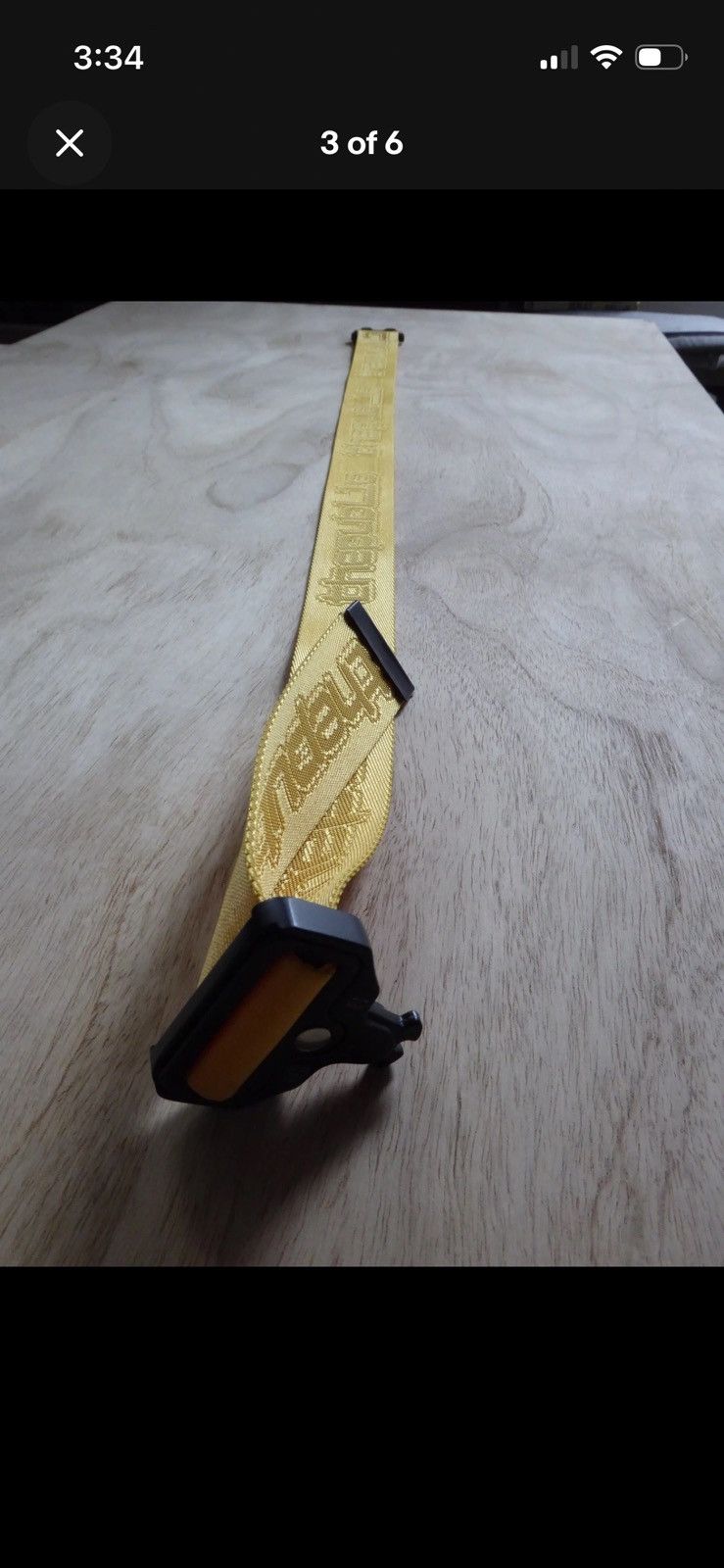 Other thepublic RATCHET STRAP 38" BELT CLASP CLOSURE YELLOW Size ONE SIZE - 6 Thumbnail