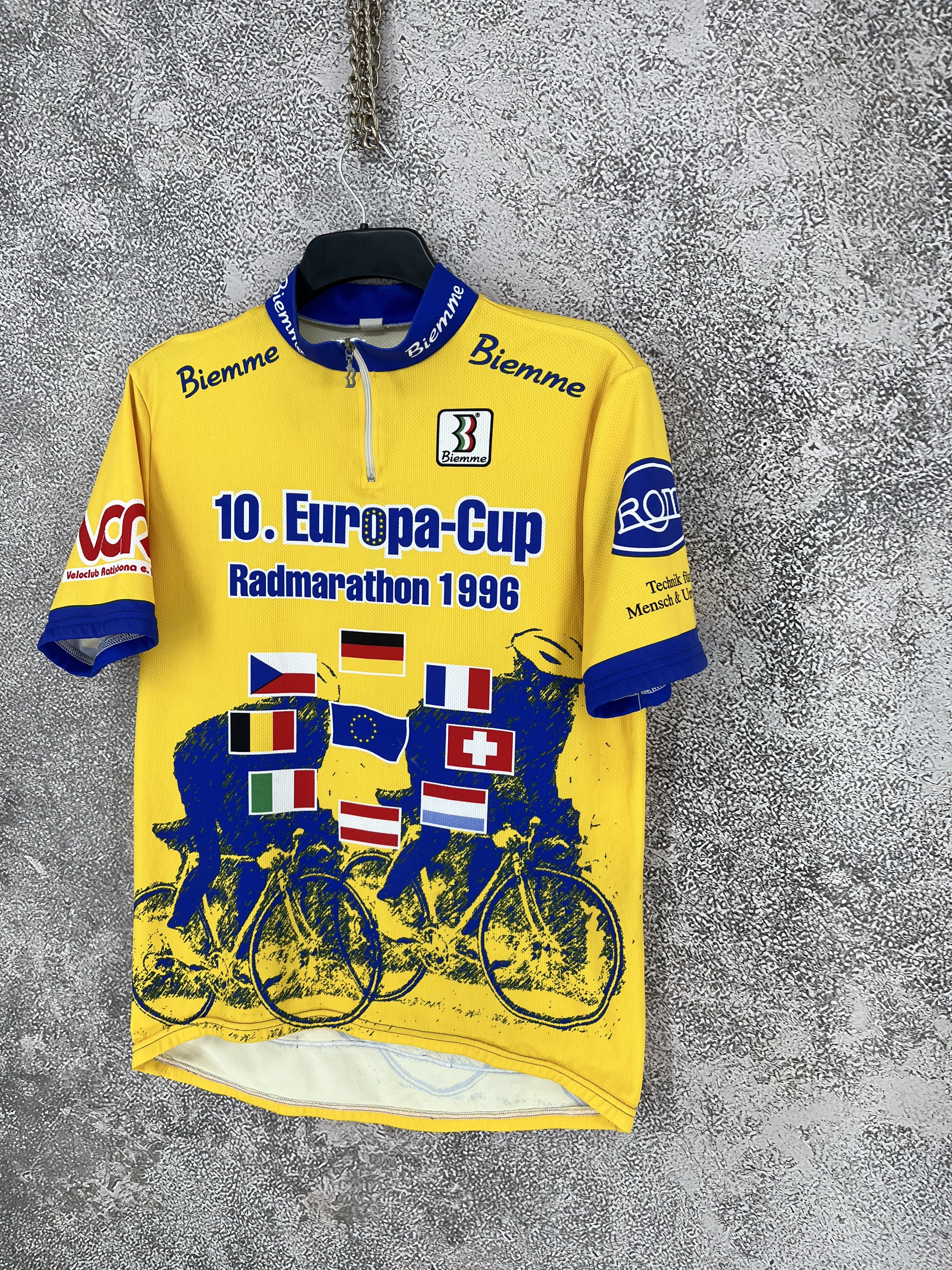 Vintage Vintage Biemme Europa-Cup 1996 Cycling Jersey Shirt Italy Size US XXL / EU 58 / 5 - 3 Thumbnail