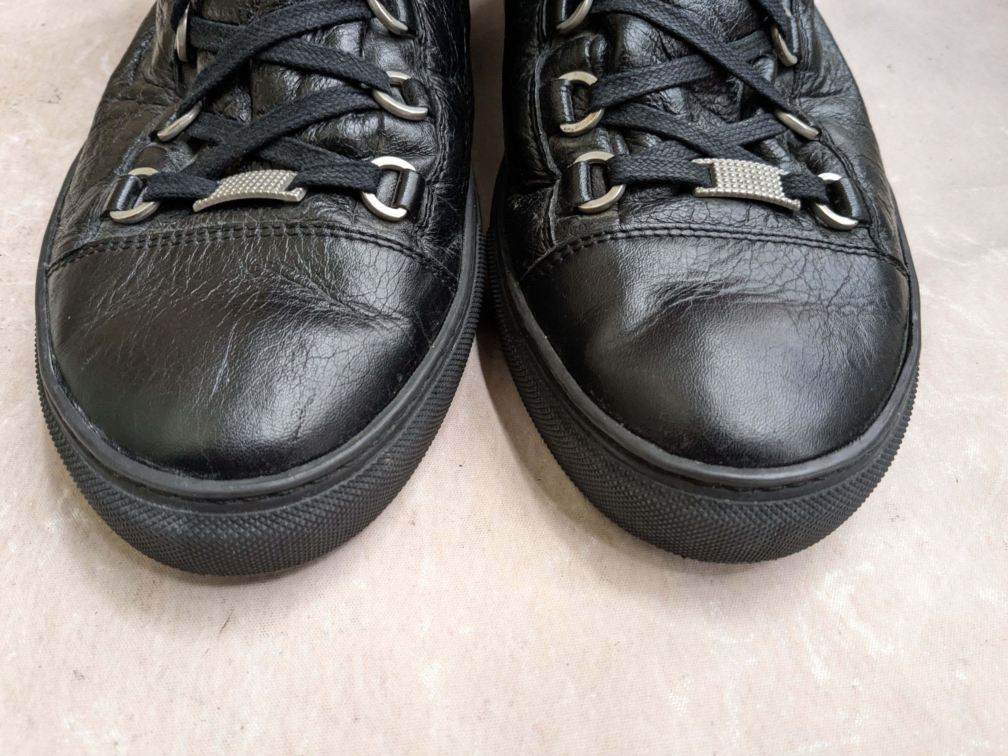 Balenciaga Balenciaga Arena Sneaker Black 12 High Tops Leather Size US 12 / EU 45 - 2 Thumbnail