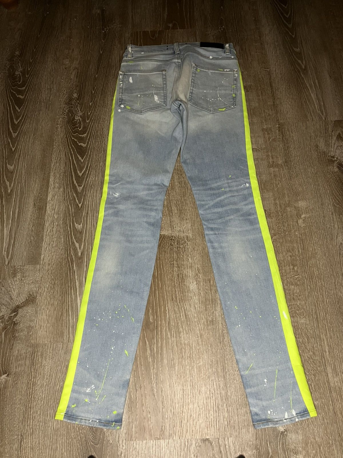 Amiri Amiri Blue Jeans Neon Striped Size US 30 / EU 46 - 2 Thumbnail