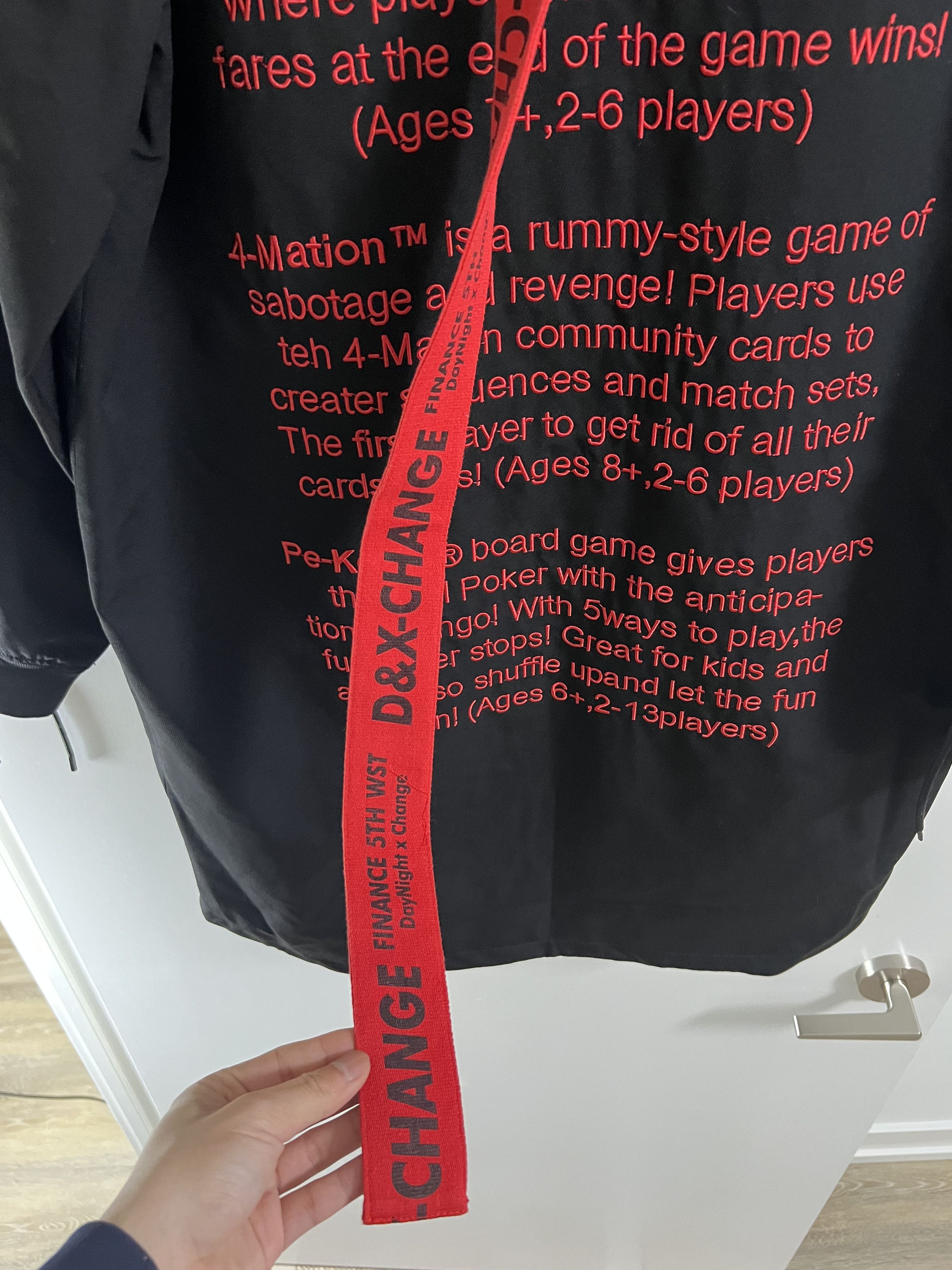 Other Letter Embroidery Threaded Black Parka with Red Straps Size US L / EU 52-54 / 3 - 9 Thumbnail
