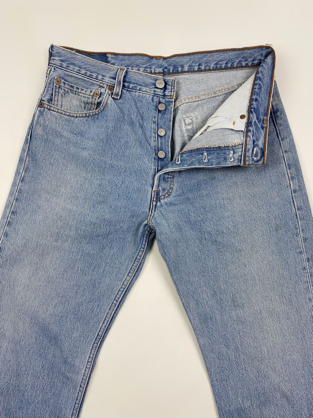 Levi's 2000’s Vintage Levi’s 501 Made in USA Blue Denim Pants 33X30 Size US 33 - 5 Thumbnail