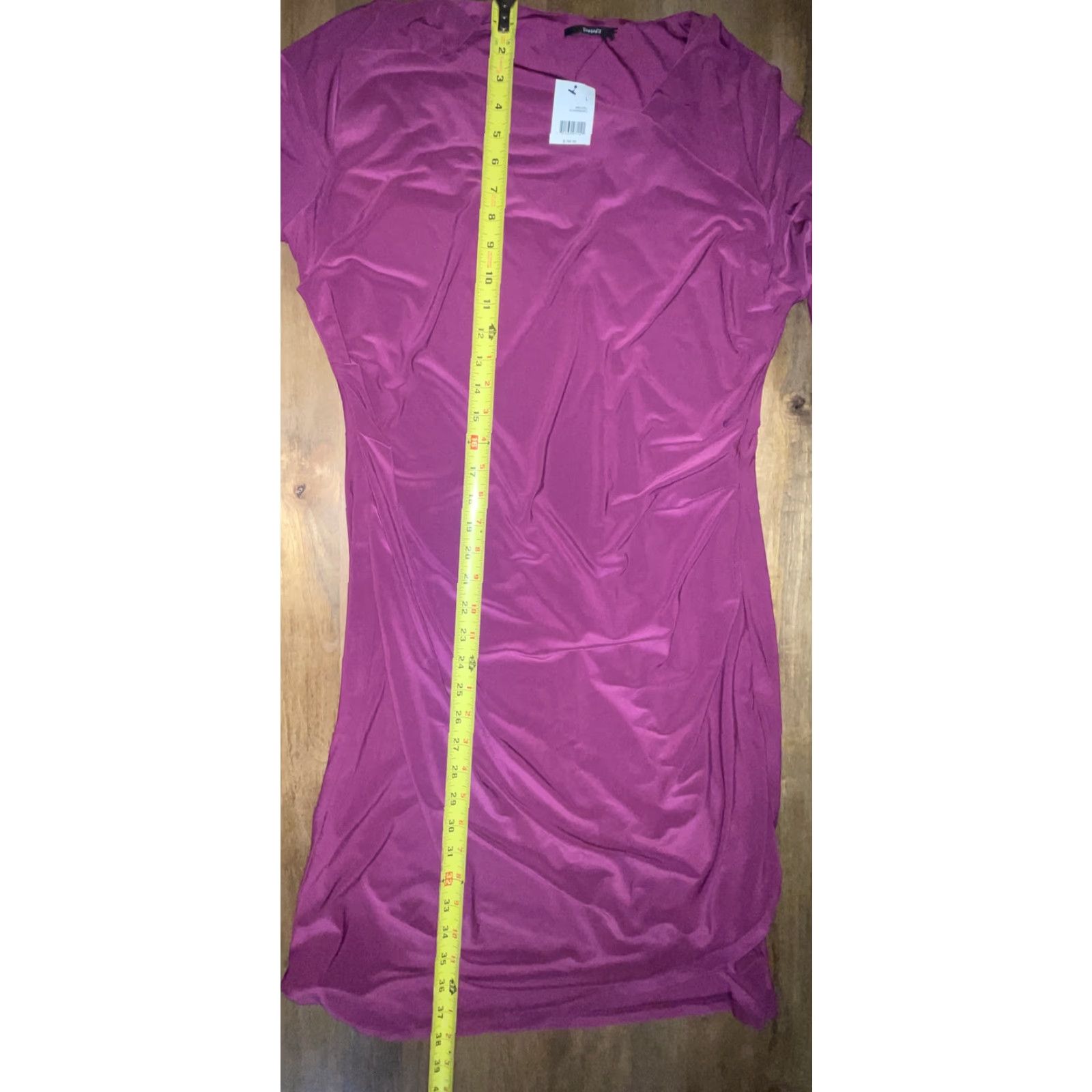 Vintage Tahari Women’s Maxi Dress 3/4 Sleeve Cocktail Round Neck Pink Lace Sheath Knee-Length NWT Tahari Elegant Elderberry Dark Pink Size L / US 10 / IT 46 - 7 Thumbnail