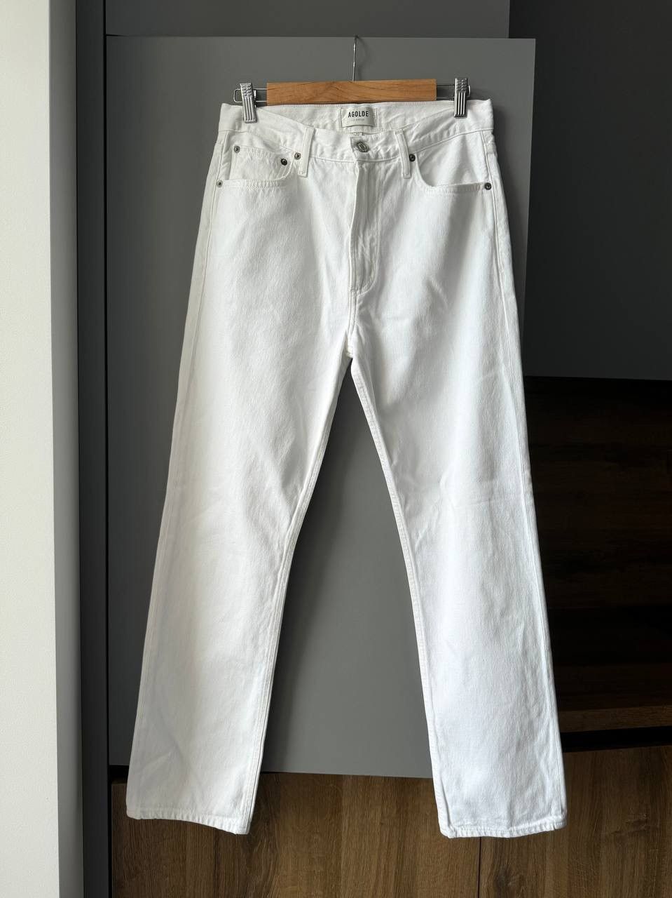 Agolde AGOLDE Mia Mid-Rise Straight White Jeans Size 27" / US 4 / IT 40 - 1 Thumbnail