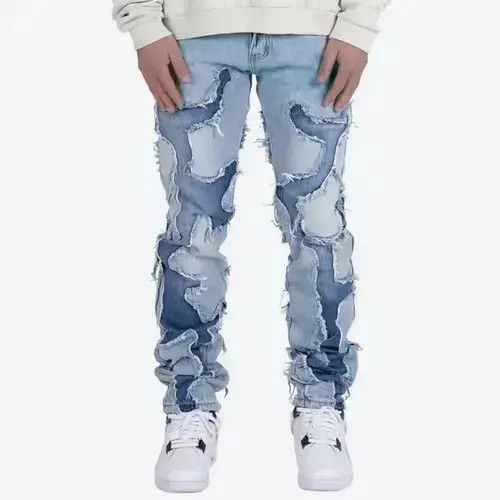 Japanese Brand × Jean High Street Vibe Style Patchwork Frayed Jeans Pants Size US 32 / EU 48 - 1 Thumbnail