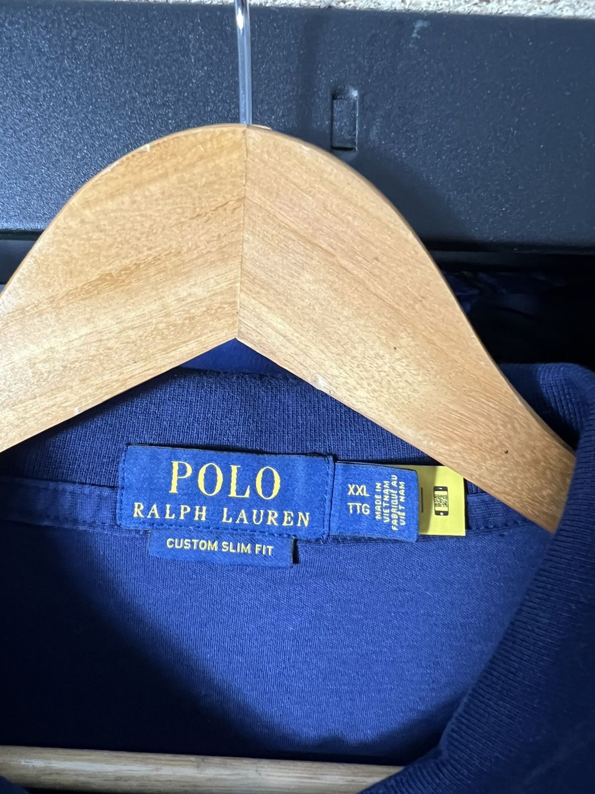 Polo Ralph Lauren 💙 Polo Ralph Lauren Custom Slim Fit Polo Shirt Navy Blue XXL Size US XXL / EU 58 / 5 - 6 Thumbnail