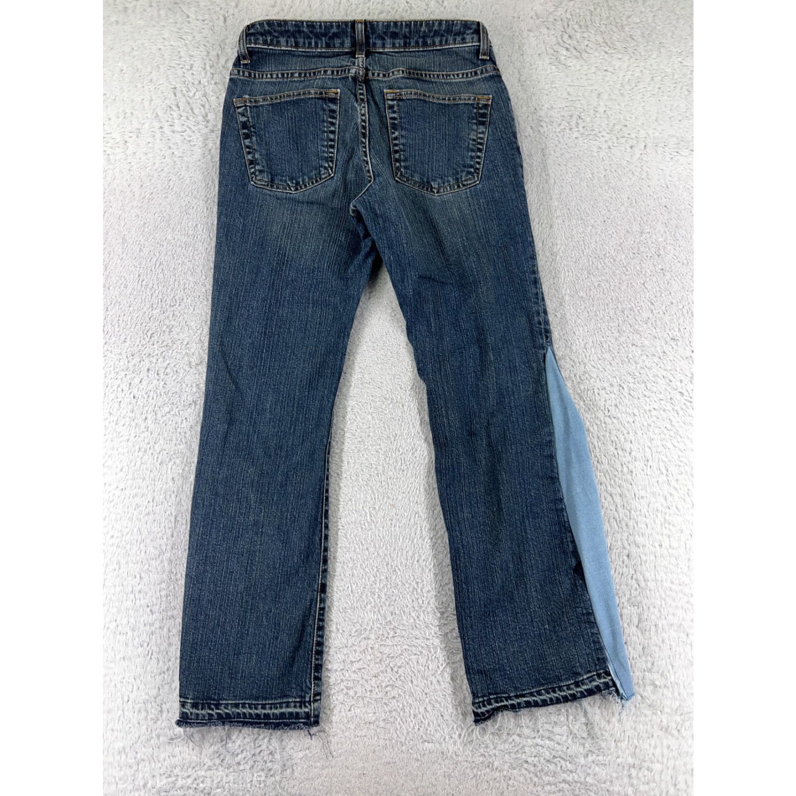Gap Gap Jeans Womens 6a Blue Denim Flared Distressed Stretch Medium Wash 28in Inseam 5-Pocket 90s Southwestern Style Mens/Womens Size 34" / US 12 / IT 48 - 2 Thumbnail
