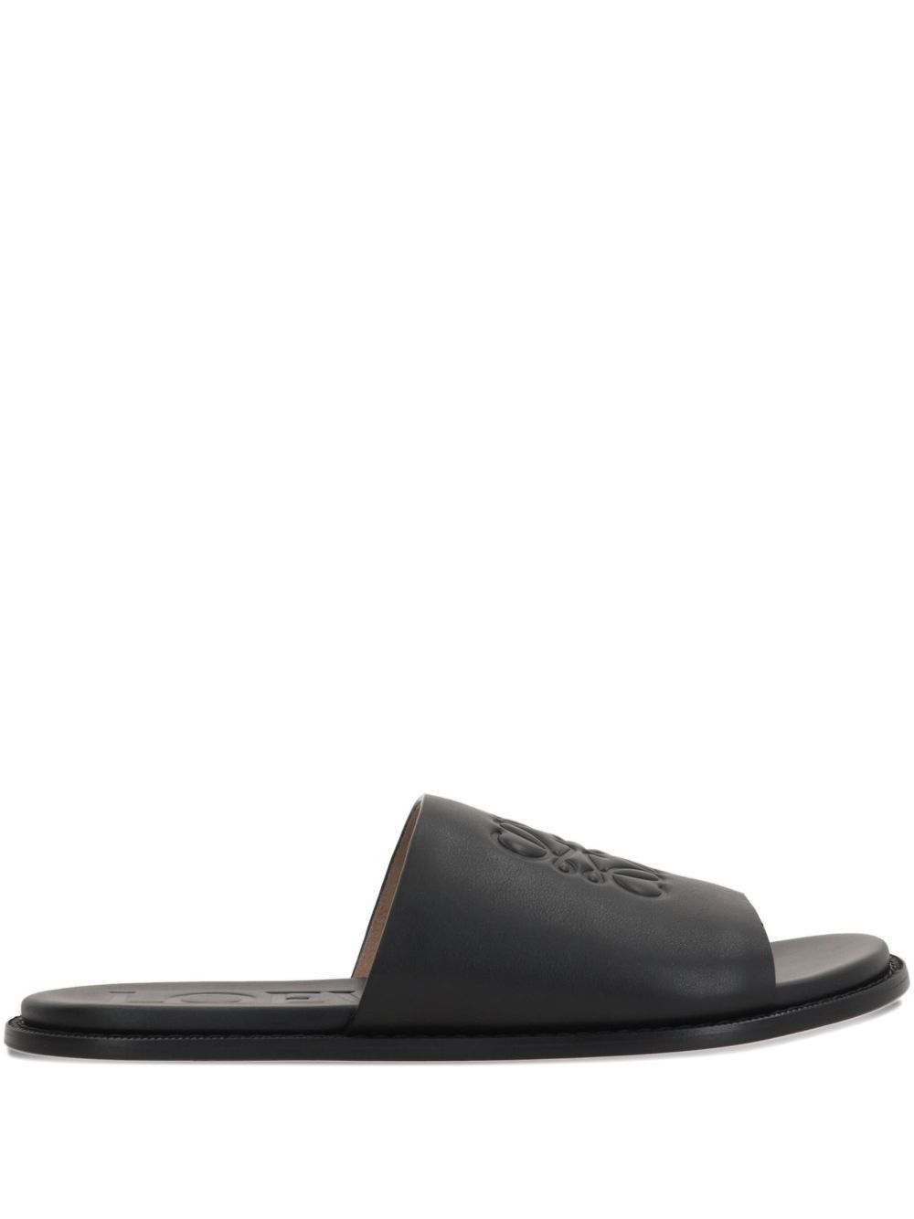 Loewe FLEX ANAGRAM LEATHER SLIDES Size US 12 / EU 45 - 1 Thumbnail