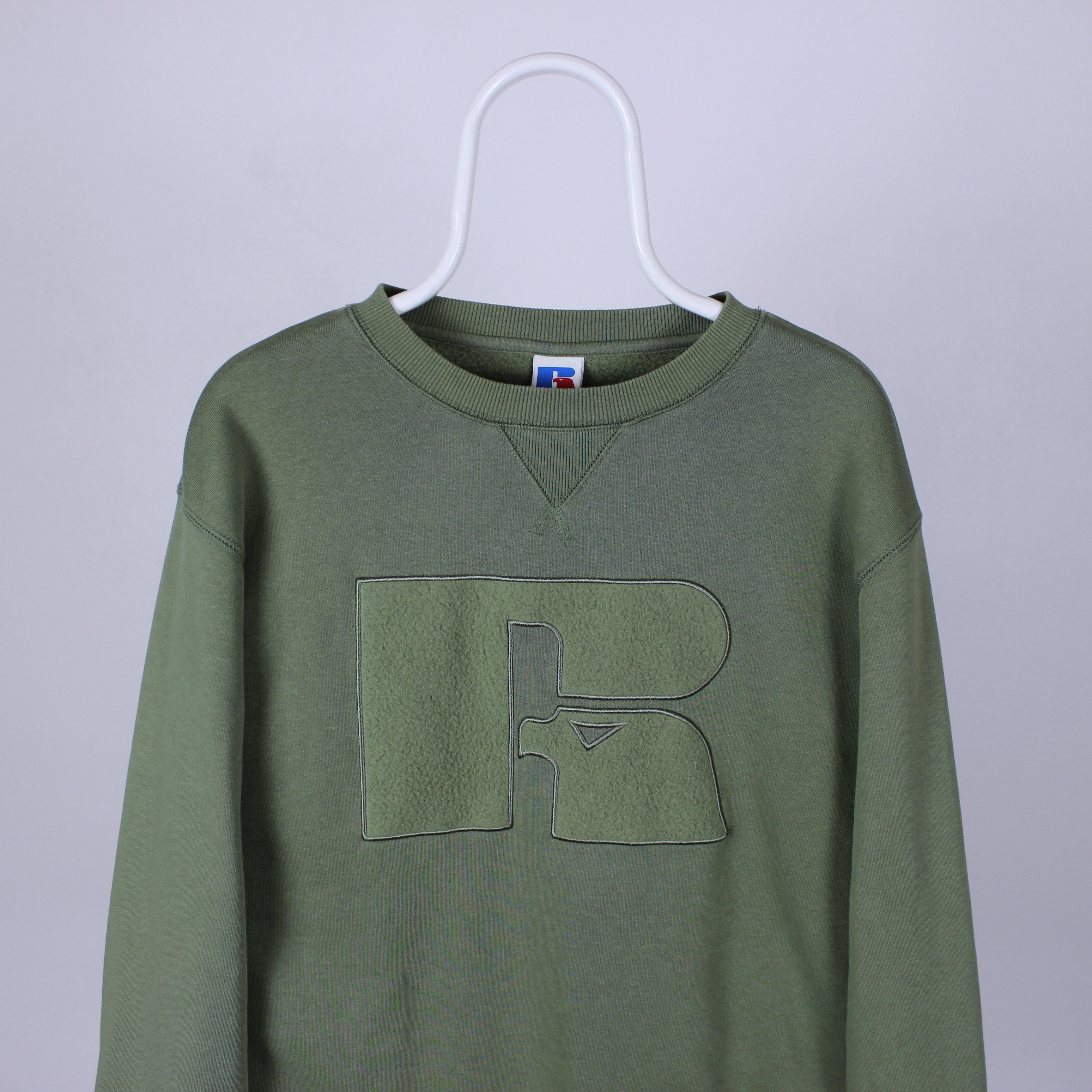 Russell Athletic Russell Athletic sweatshirt centr logo big S green olive Size US S / EU 44-46 / 1 - 1 Thumbnail