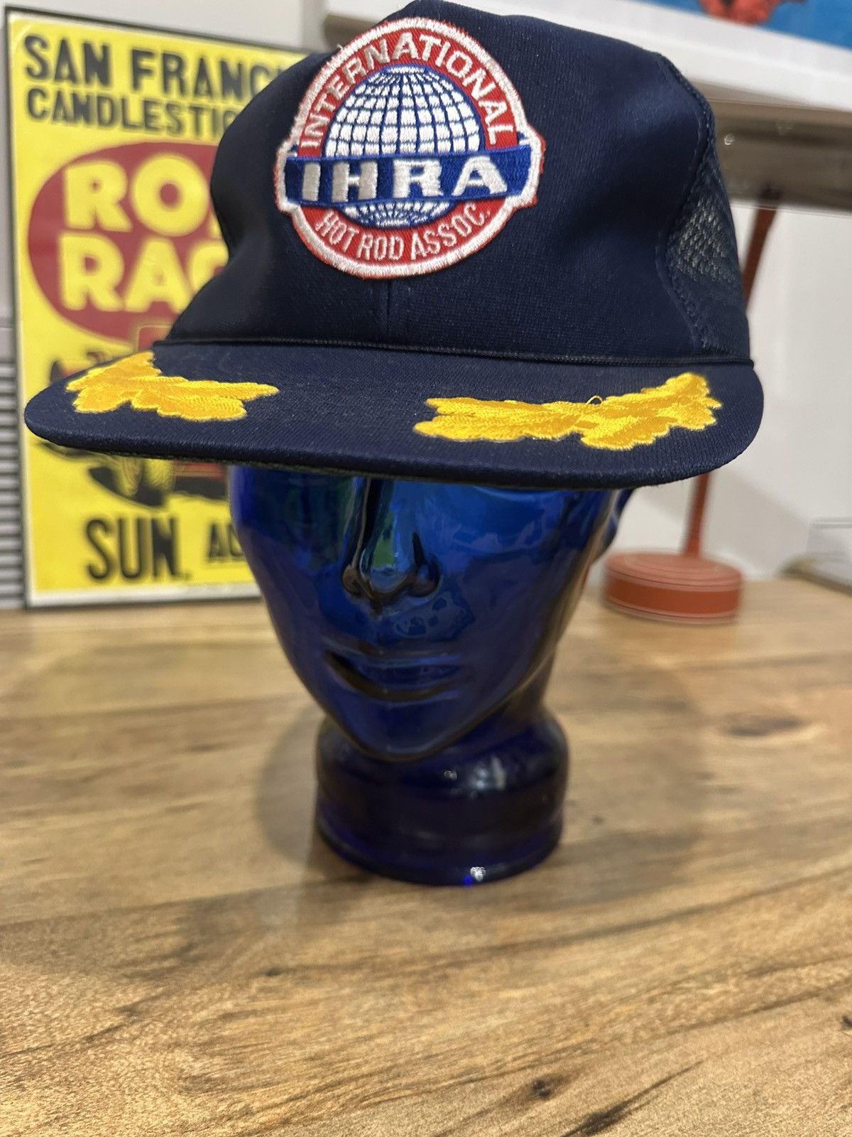 Vintage Vintage 80s 90s IHRA Hot Rod Mesh Trucker Snapback Size ONE SIZE - 1 Thumbnail