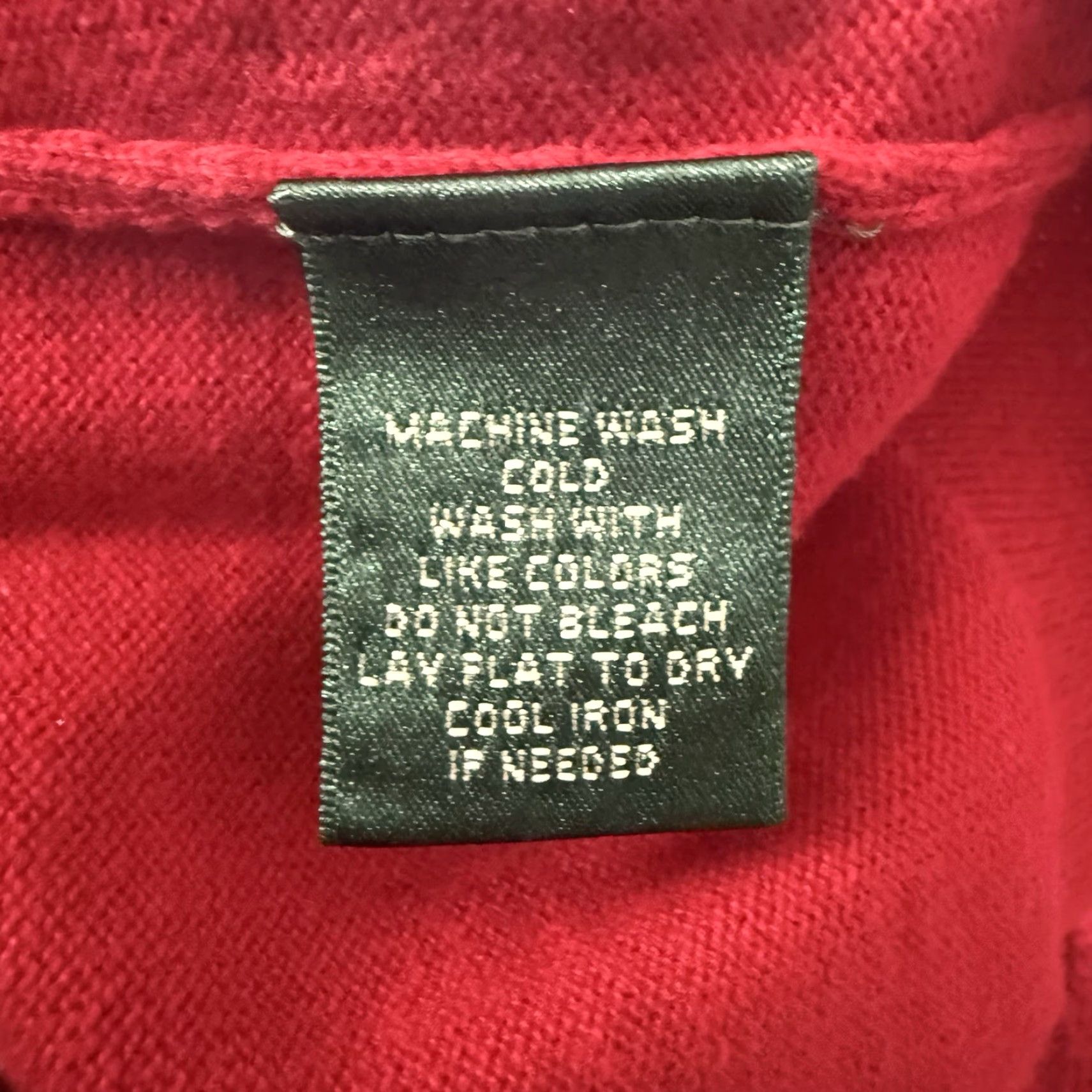 Ralph Lauren Lauren Ralph Lauren Turtleneck Sweater Womens XL Red 100% Cotton Lightweight Pullover Logo Classic Knit" Size XL / US 12-14 / IT 48-50 - 4 Thumbnail
