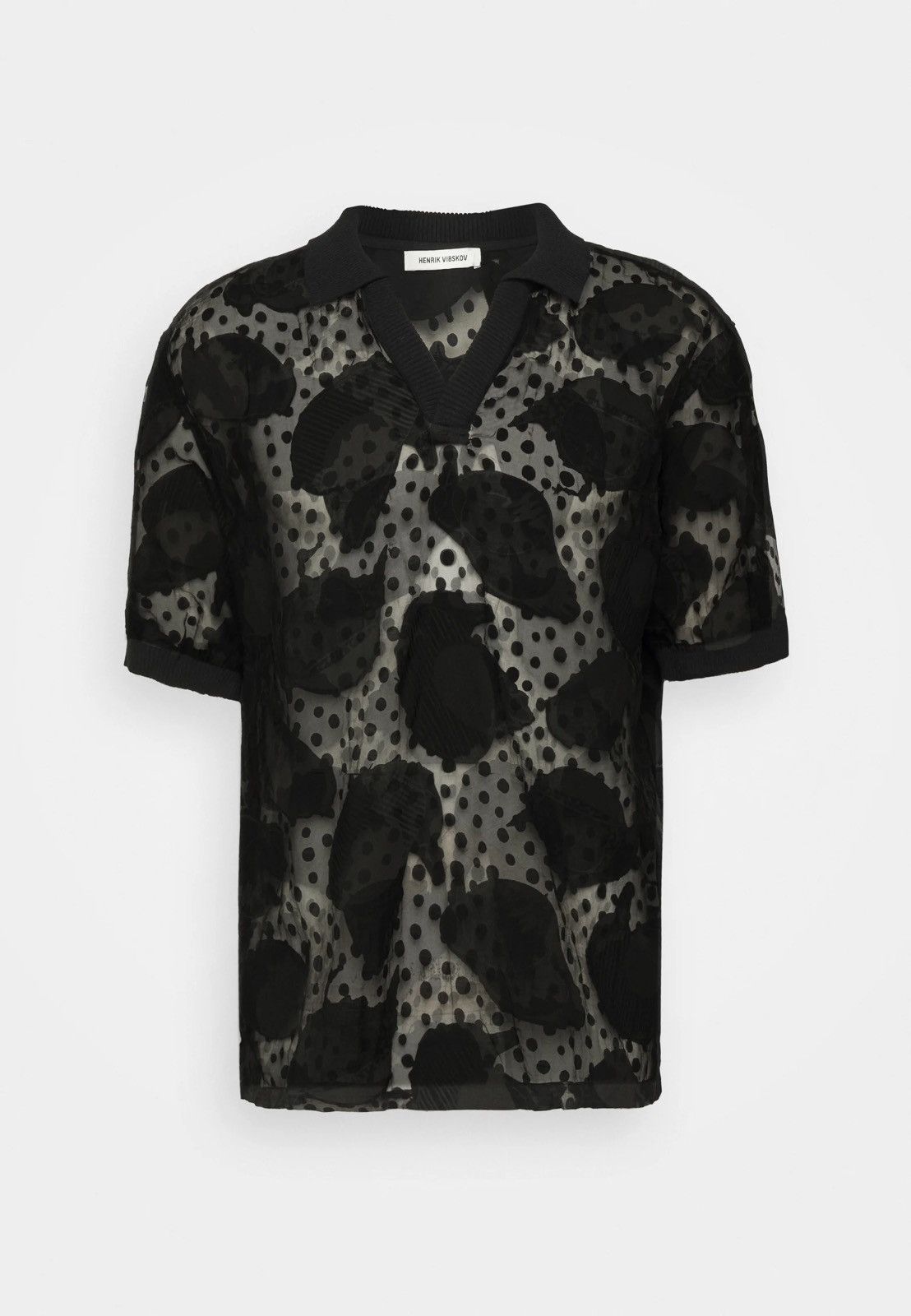 Henrik Vibskov !DS! SS23 Henrik Vibskov The BIG Polo Black Polo Tee Size US M / EU 48-50 / 2 - 2 Thumbnail