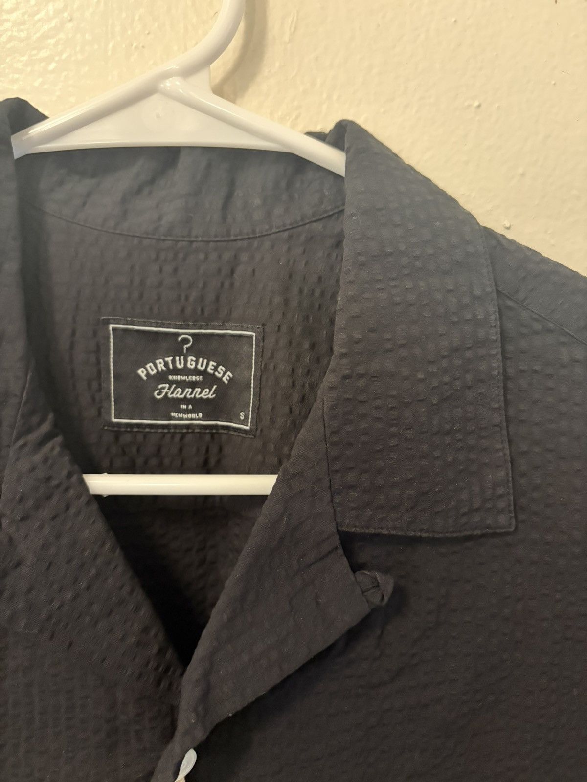 Portuguese Flannel Seersucker Camp Shirt Size US S / EU 44-46 / 1 - 4 Thumbnail