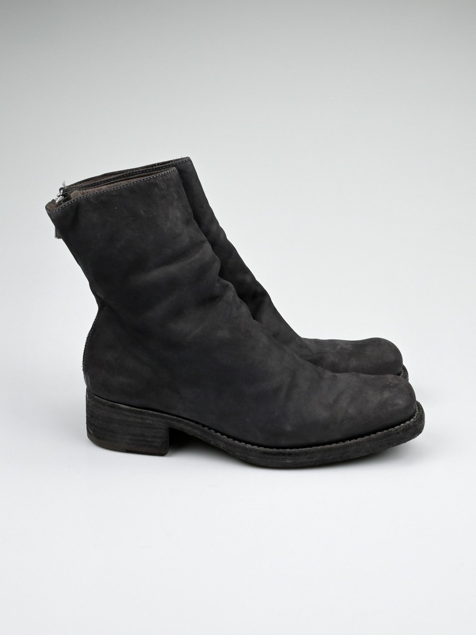 Other 123 & 124 Calf Leather Back Zip Boots Size US 7 / IT 37 - 3 Thumbnail