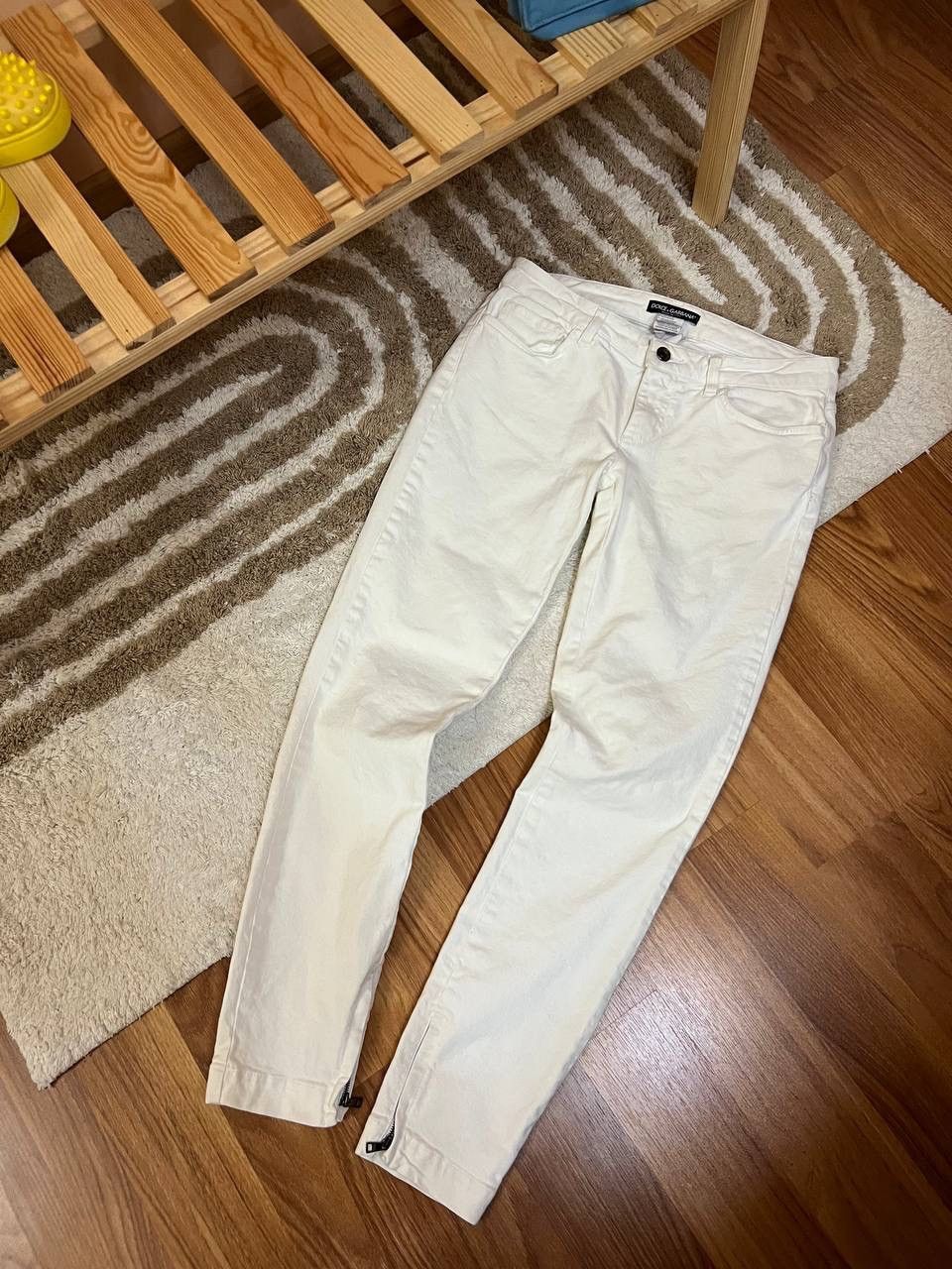 Dolce & Gabbana × Vintage Women’s Dolce&Gabbana Vintage White Pants Size IT40 Size 27" / US 4 / IT 40 - 1 Thumbnail