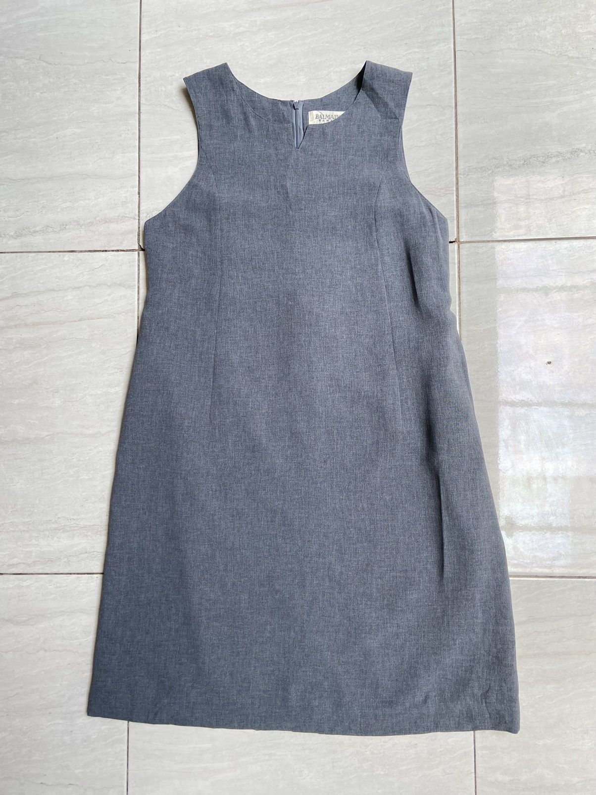 Balmain BALMAIN Grey Dress Size S / US 4 / IT 40 - 1 Thumbnail