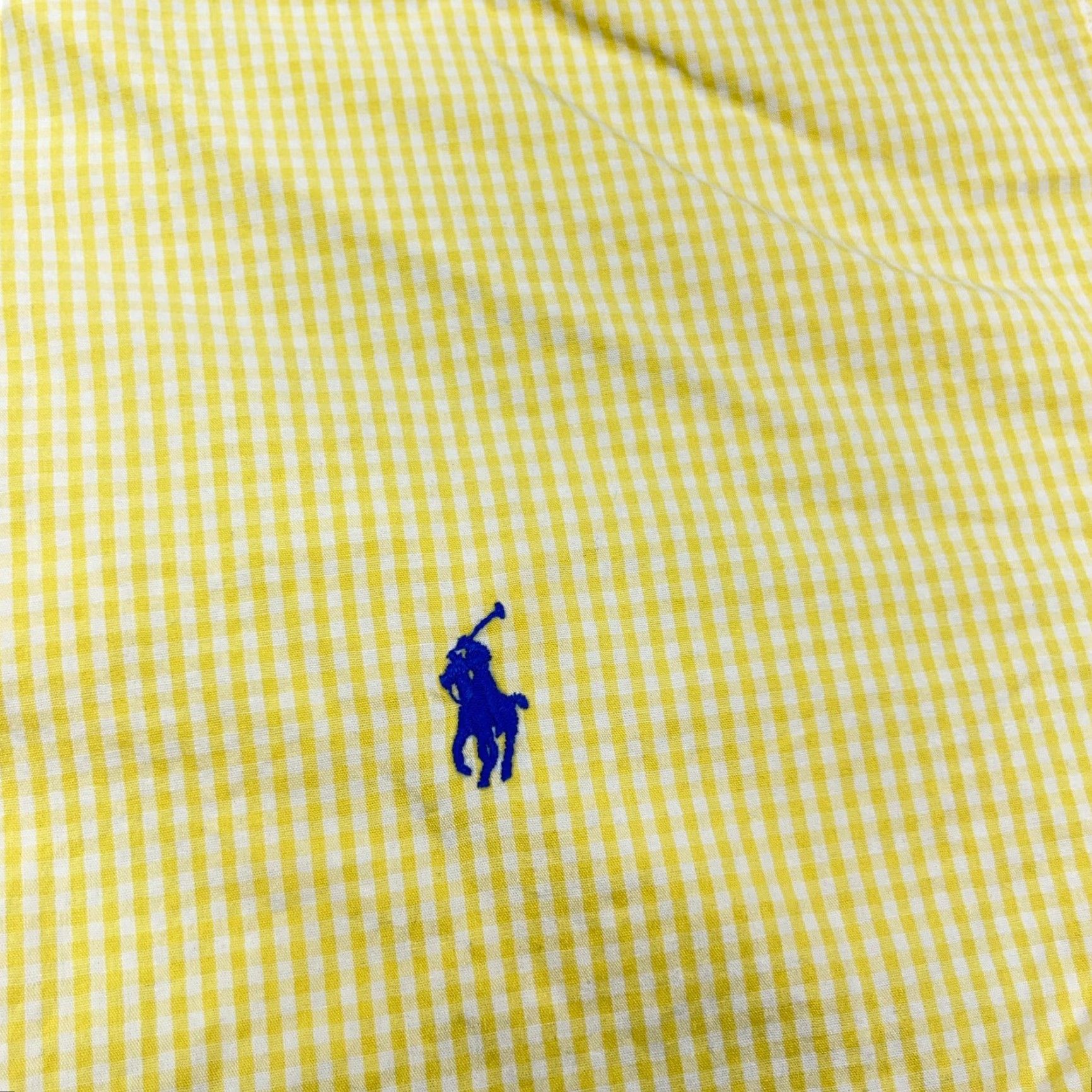 Ralph Lauren Ralph Lauren Shirt Men Large Yellow Check Button Up Blue Pony Blake Dress Poplin Size 42R - 3 Thumbnail
