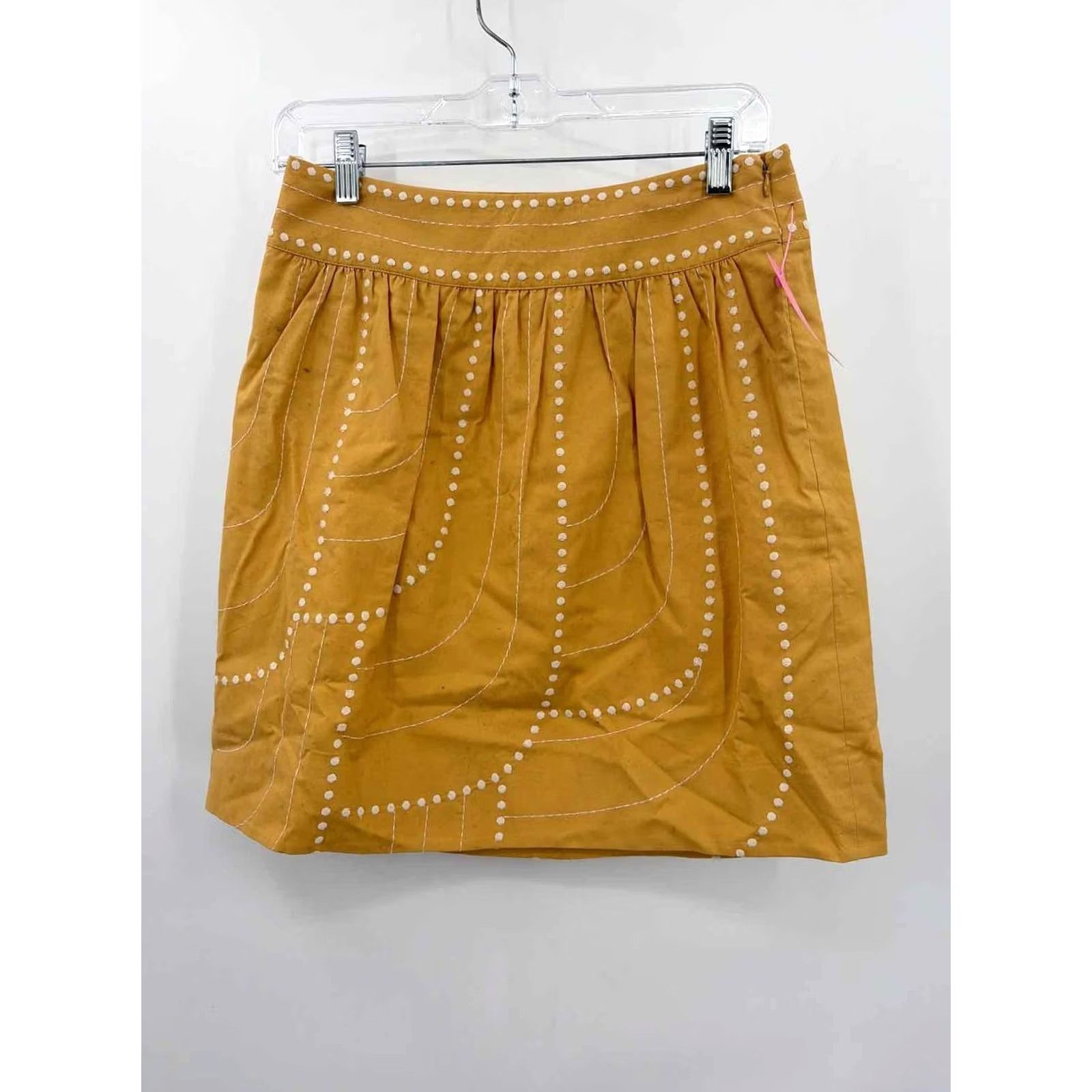 Vintage Pre-Owned Floreat Yellow Size 2 Mini Skirt Size 26" / US 2 / IT 38 - 2 Thumbnail